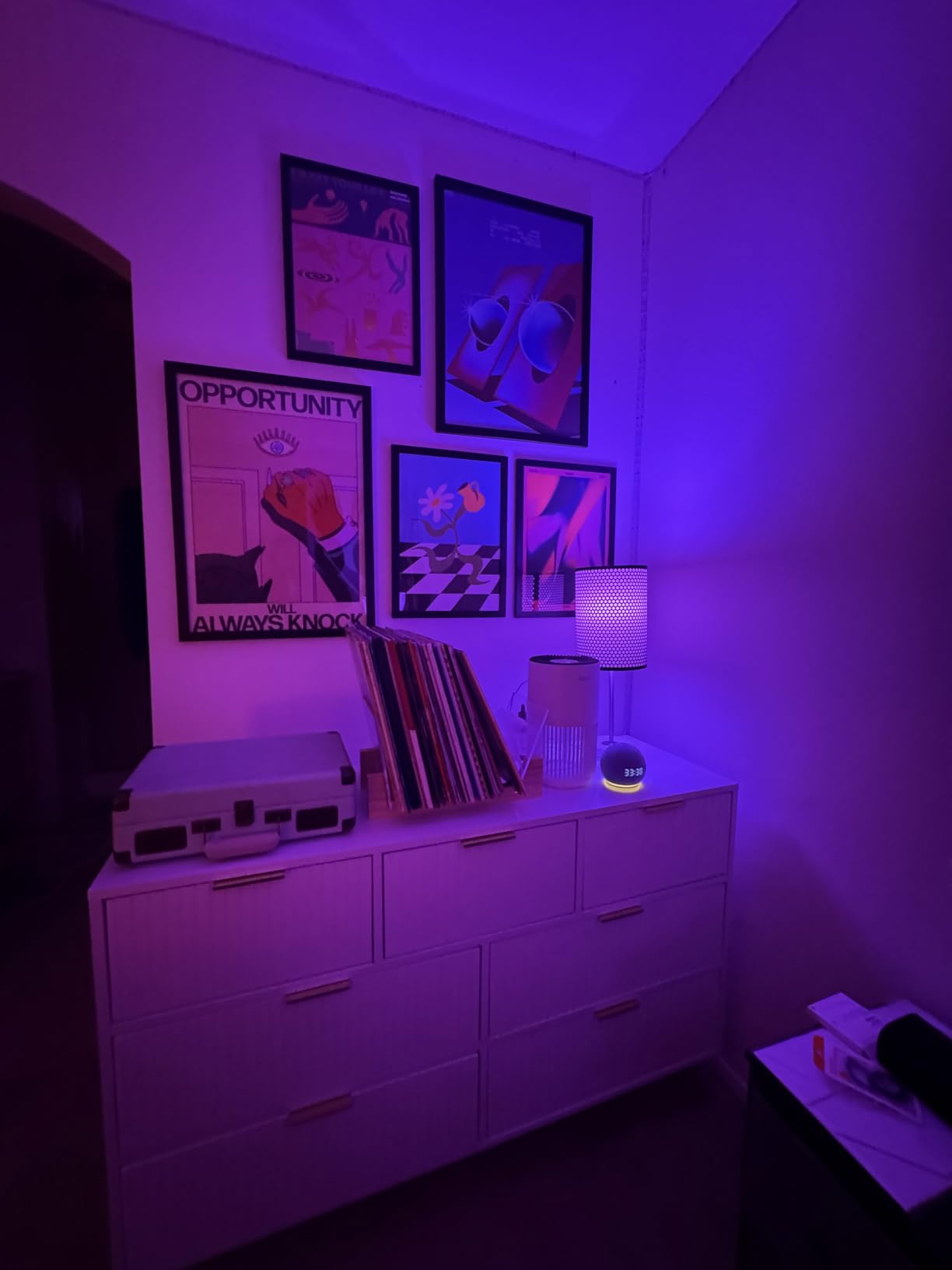 FURNIWAY Black Dresser, Modern 6-Drawer Dresser for Bedroom with Gold Handles, Wide Chest of Drawers for Living Room - Customer Photo 1