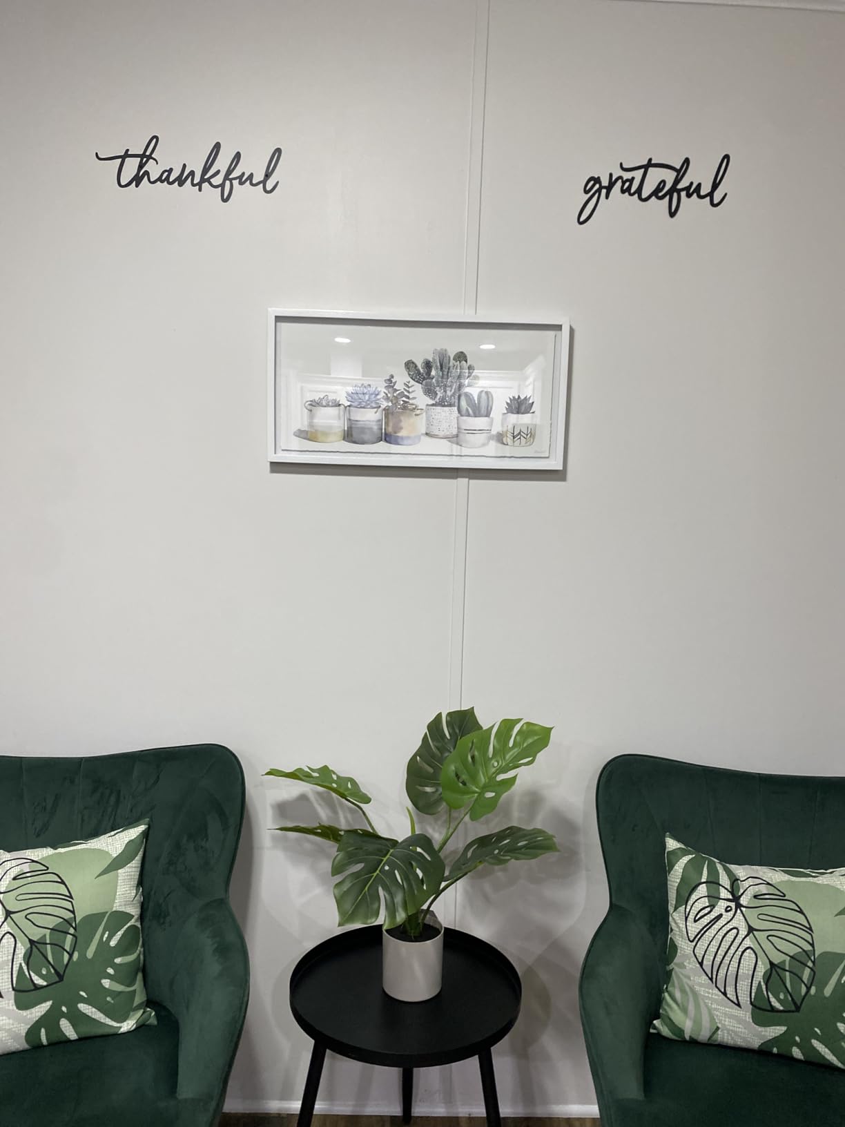 Thankful Grateful Blessed Letter Sign Metal Wall Decor, 3 Piece Black Letters Wall Art for Bathroom Bedroom Metal Words Wall Decor for Home Decor Customer Review Thankful Grateful Blessed Letter Sign Metal Wall Decor, 3 Piece Black Letters Wall Art for Bathroom Bedroom Metal Words Wall Decor for Home Decor - Customer Photo 3
