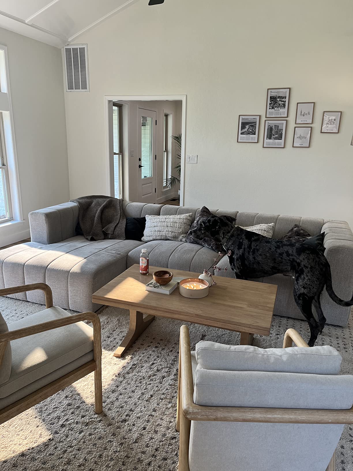 HAUS AND HUES Photo Gallery Wall Frame Set - Set of 5 Walnut Frames for Gallery Wall, Gallery Wall Frames, Multiple Picture Frames for Wall Collage (Two 8x10, Two 11x14, One 16x20 Framed Walnut) - Customer Photo 1