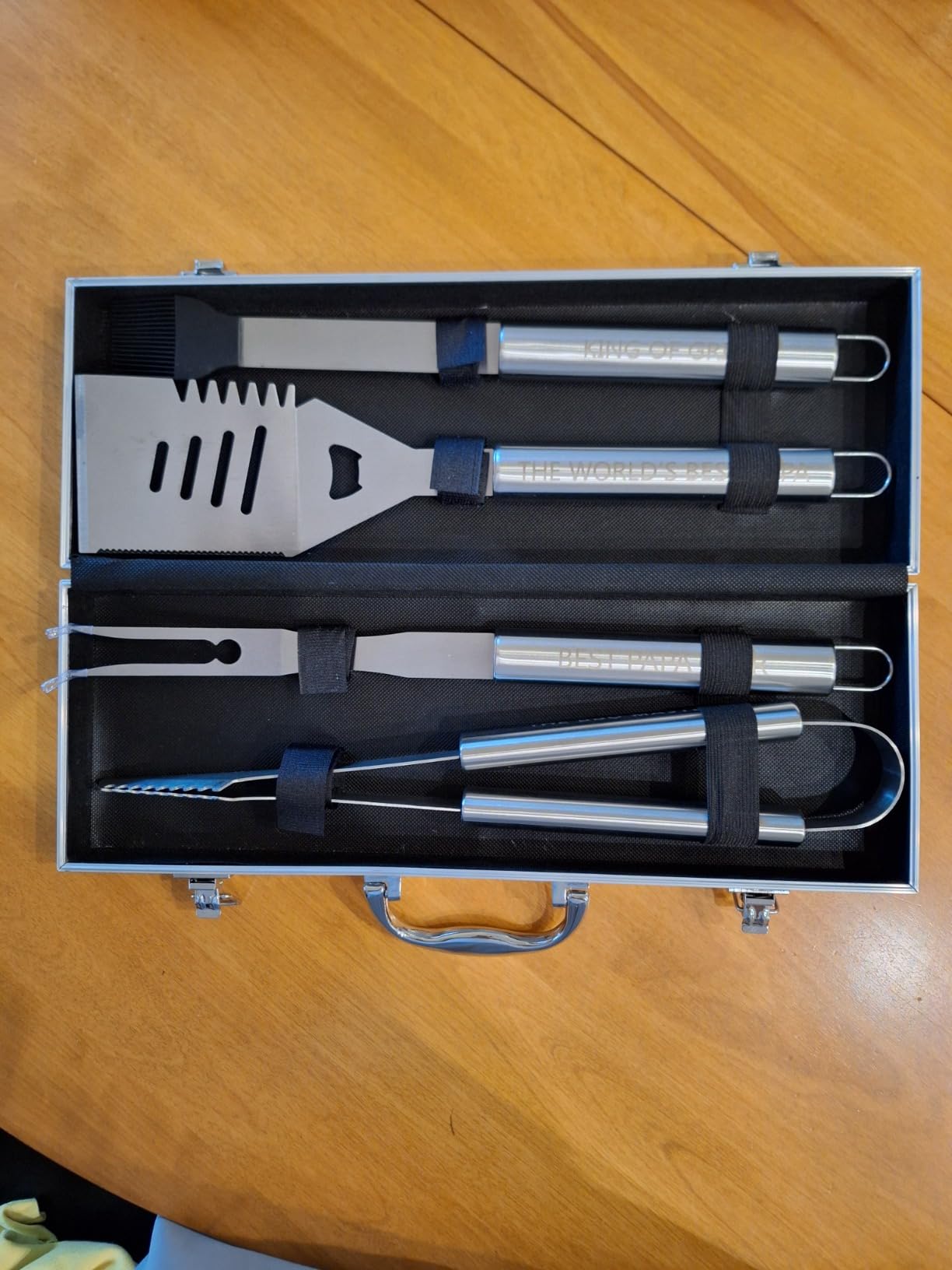 Grandpa Gifts, Gifts for Grandpa Fathers Day from Grandkids - Heavy Duty Grilling Accessories Kit for Backyard BBQ, Thick Stainless Steel Grill Utensils with Non-Slip Handle Tool Birthday - Customer Photo 3