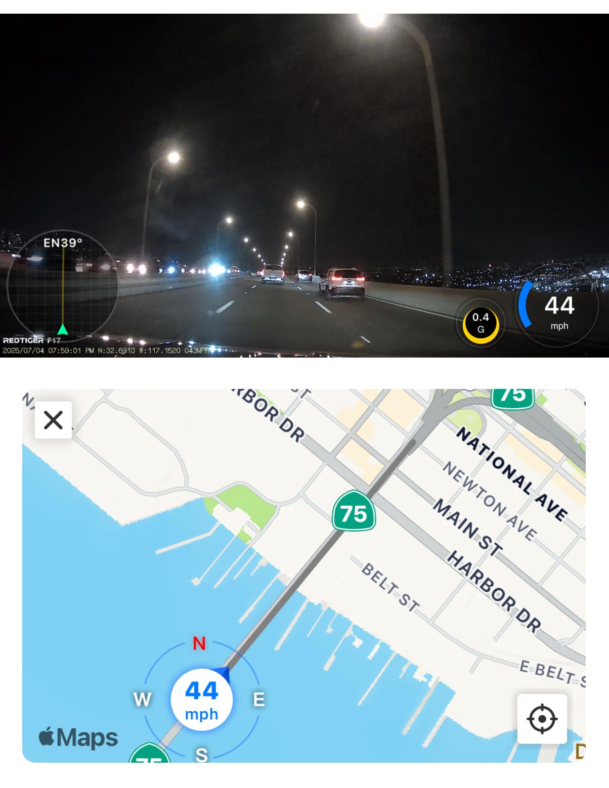 REDTIGER F17 4K 3 Channel Dash Cam, 5GHz WiFi Built-in GPS with 64GB Card, 2160P+1080P+1080P Front and Rear Inside, Triple Car Camera with 3 Inch Screen, IR Night Vision, G Sensor, WDR, Parking Mode Customer Review REDTIGER F17 4K 3 Channel Dash Cam, 5GHz WiFi Built-in GPS with 64GB Card, 2160P+1080P+1080P Front and Rear Inside, Triple Car Camera with 3 Inch Screen, IR Night Vision, G Sensor, WDR, Parking Mode - Customer Photo 4