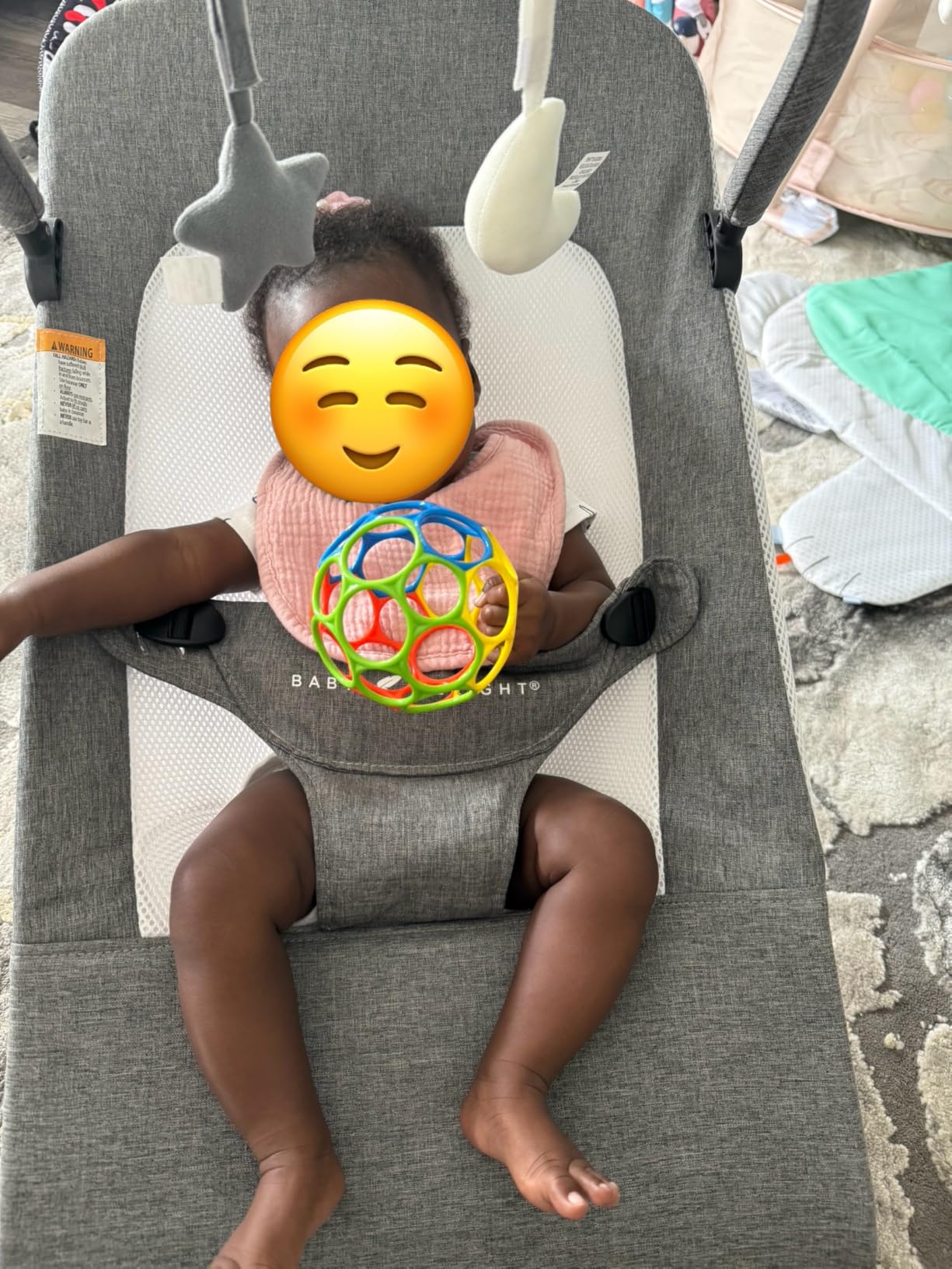 Baby Delight Alpine Deluxe Portable Baby Bouncer | Infant | 0-6 Months | 100% GOTS Certified Organic Cotton Fabric | Organic Mocha - Customer Photo 4