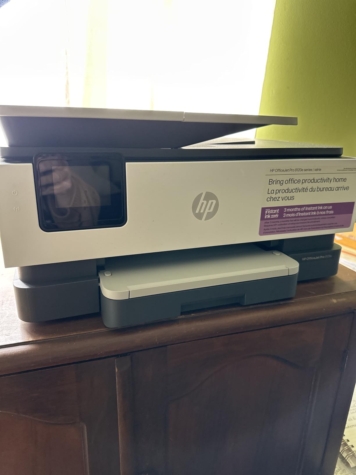 HP OfficeJet Pro 8125e Wireless All-in-One Color Inkjet Printer, Print, scan, Copy, ADF, Duplex Printing Best-for-Home Office, 3 Month Instant Ink Trial Included, AI-Enabled (405T6A) - Customer Photo 2