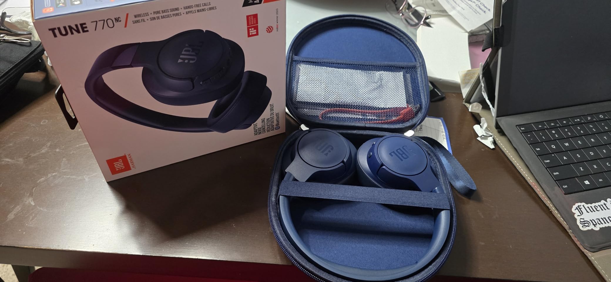 JBL Tune 770NC - Adaptive Noise Cancelling with Smart Ambient Wireless Over-Ear Headphones, Bluetooth 5.3, Up to 70H Battery Life with Speed Charge, Lightweight, Comfortable & Foldable Design (Black) - Customer Photo 1