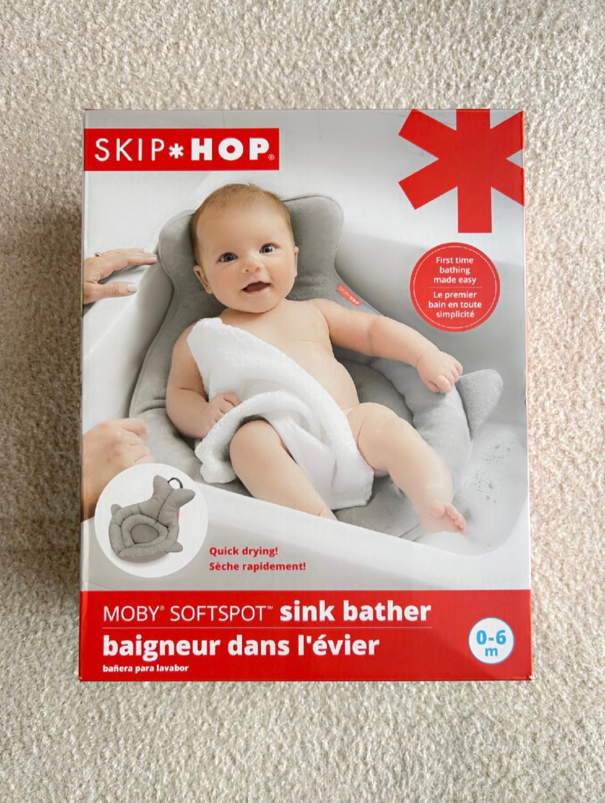Skip Hop Soft Sink Baby Bath Tub, Moby, Grey - Customer Photo 2