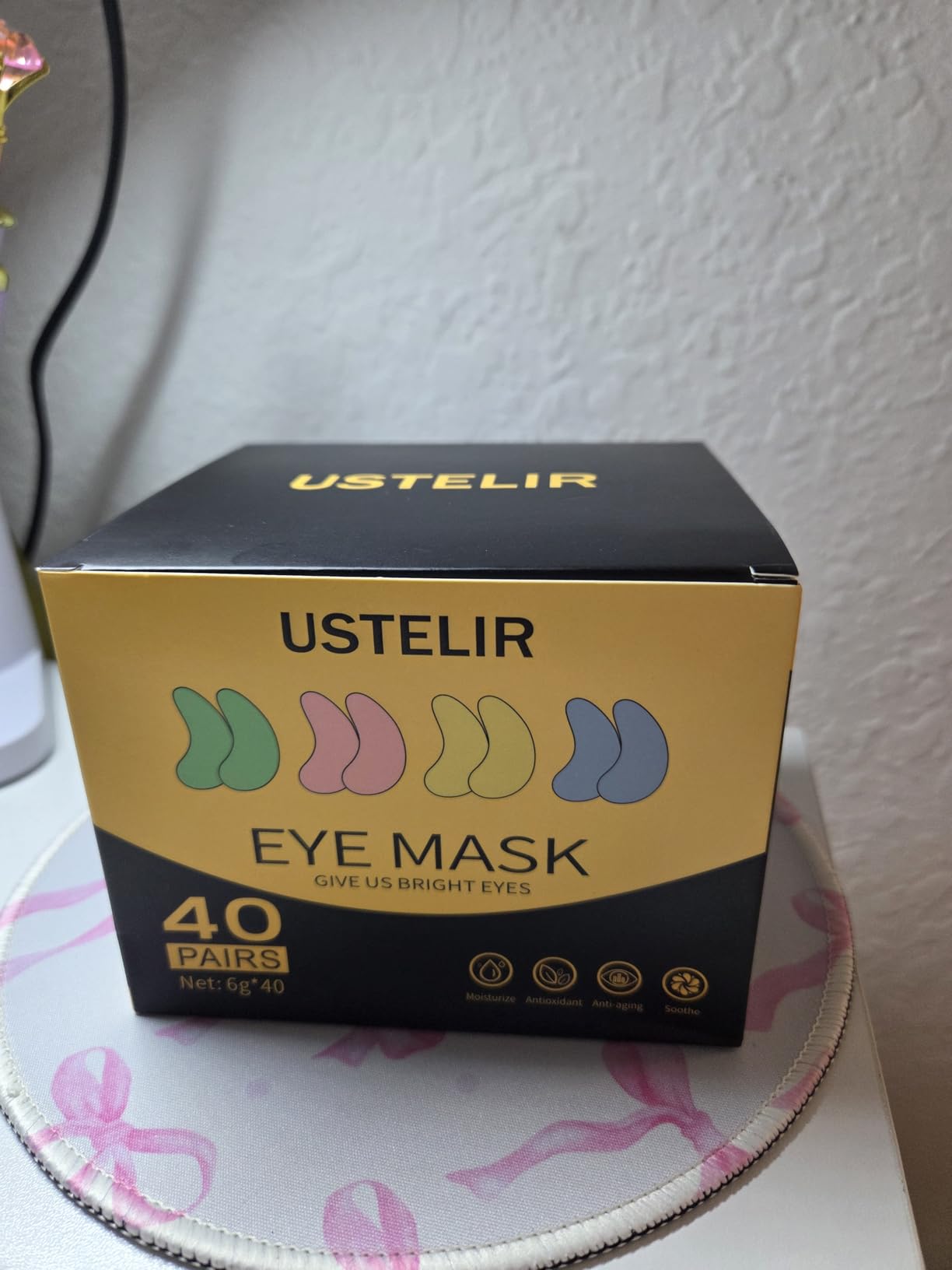 Under Eye Patches, 40 Pairs Eye Mask for Dark Circles, Puffy Eyes, Undereye Bags,Wrinkles,Eye Mask Patches with 24K Gold, Hyaluronic Acid,Rose & Aloe Vera, Eye Treatment Skin Care for Men & Women Gift - Customer Photo 5