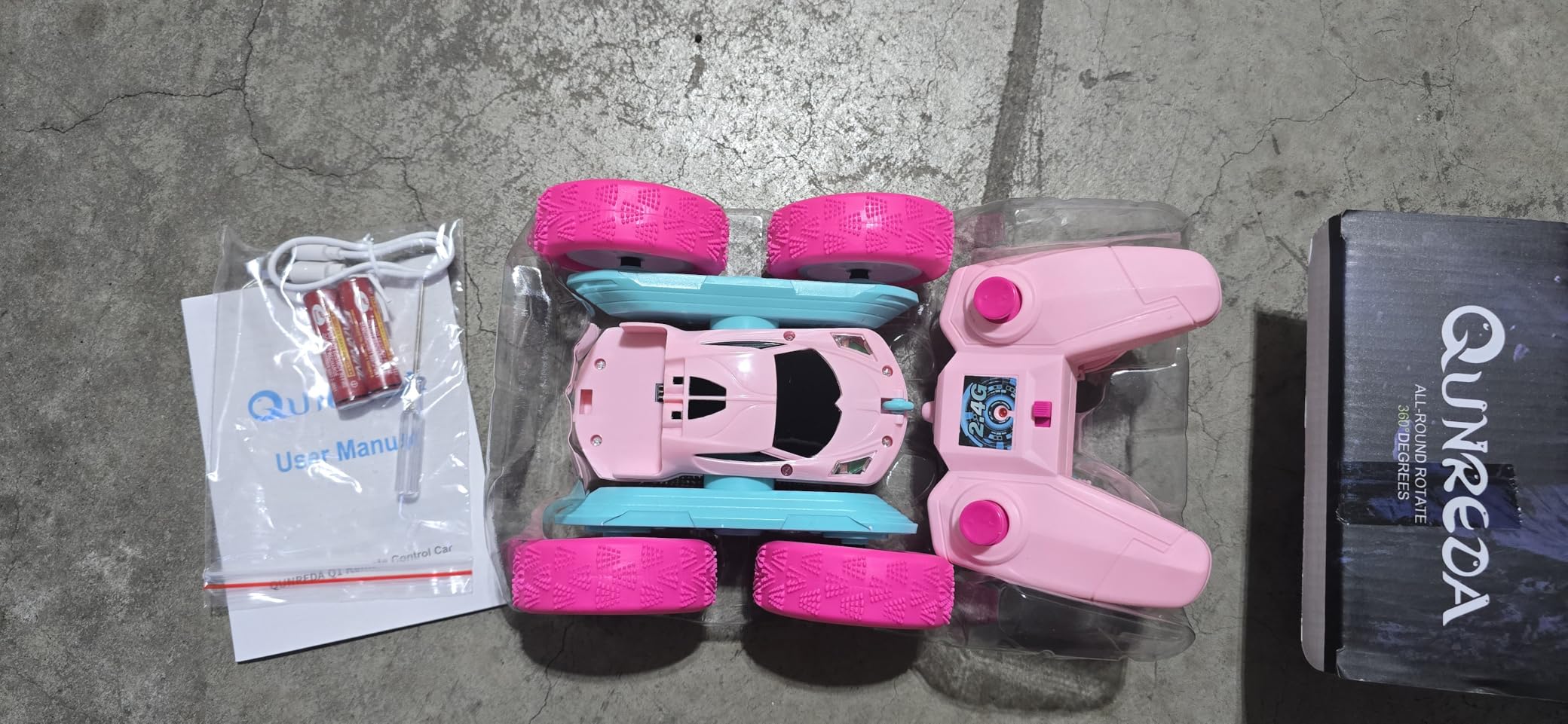 Remote Control Car, RC Cars Toys for Kids Ages 6-12, 4WD Stunt Car with LED Lights & 360° Flips, 2.4GHz, Upgraded USB-C Modular Batteries, 8-10 Year Old Boys Birthday Gift 1-Blue - Customer Photo 1