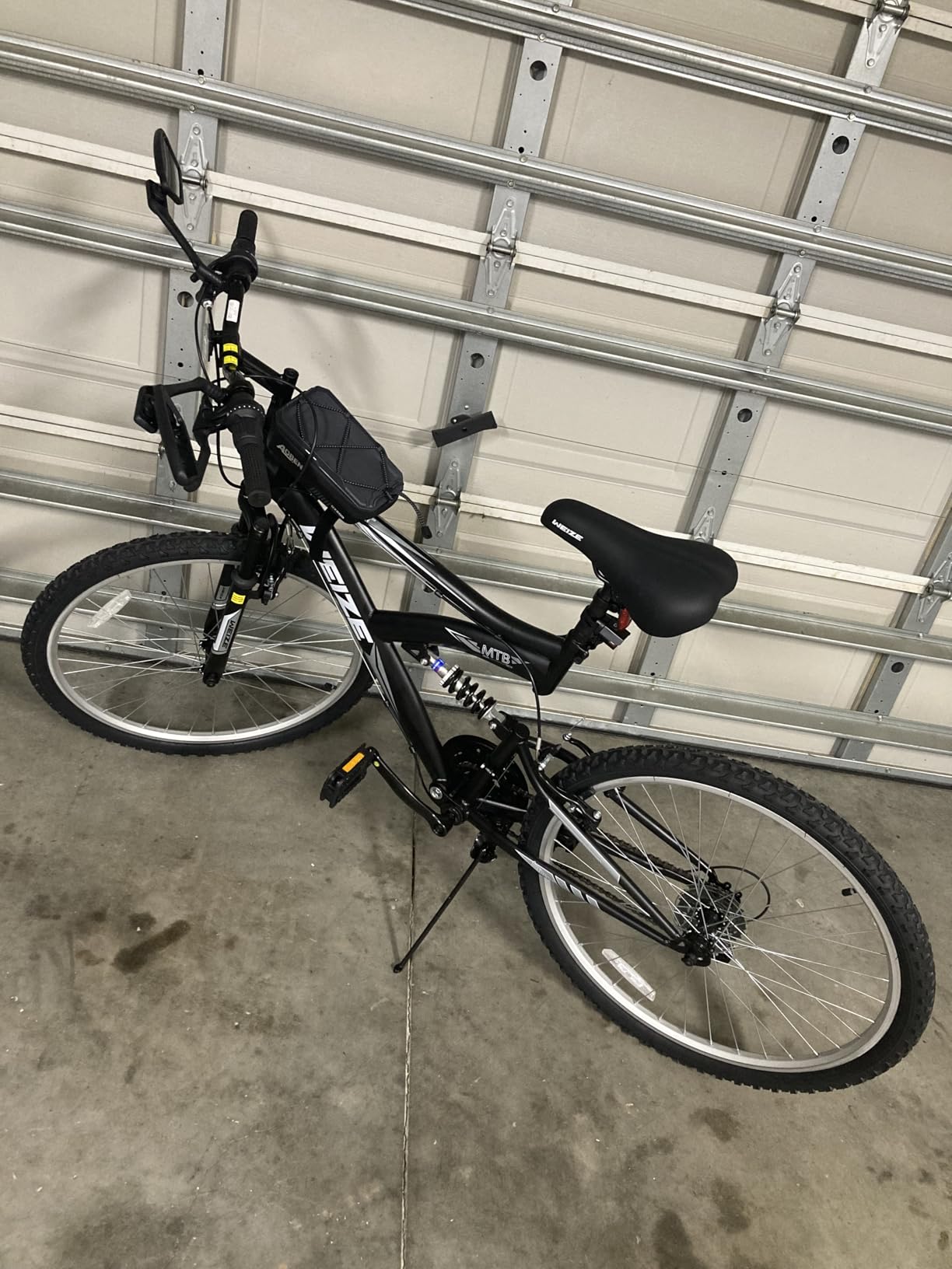 WEIZE Mountain Bike, 26/27.5 inch Outdoor Cycling Bike,18-Speed/High-Carbon Steel/Dual Full Suspension, Adjustable Ergonomic Seat for Men Women Adult, MTB Bicycle with Suspension Fork,Sleek Colors - Customer Photo 1