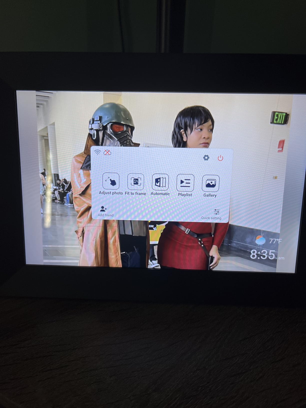 AEEZO 10.1 Inch WiFi Digital Picture Frame, IPS Touch Screen Smart Cloud Photo Frame with 32GB Storage, Auto-Rotate Easy Setup to Share Photos or Videos via AiMOR APP, Wall Mountable Black - Customer Photo 1