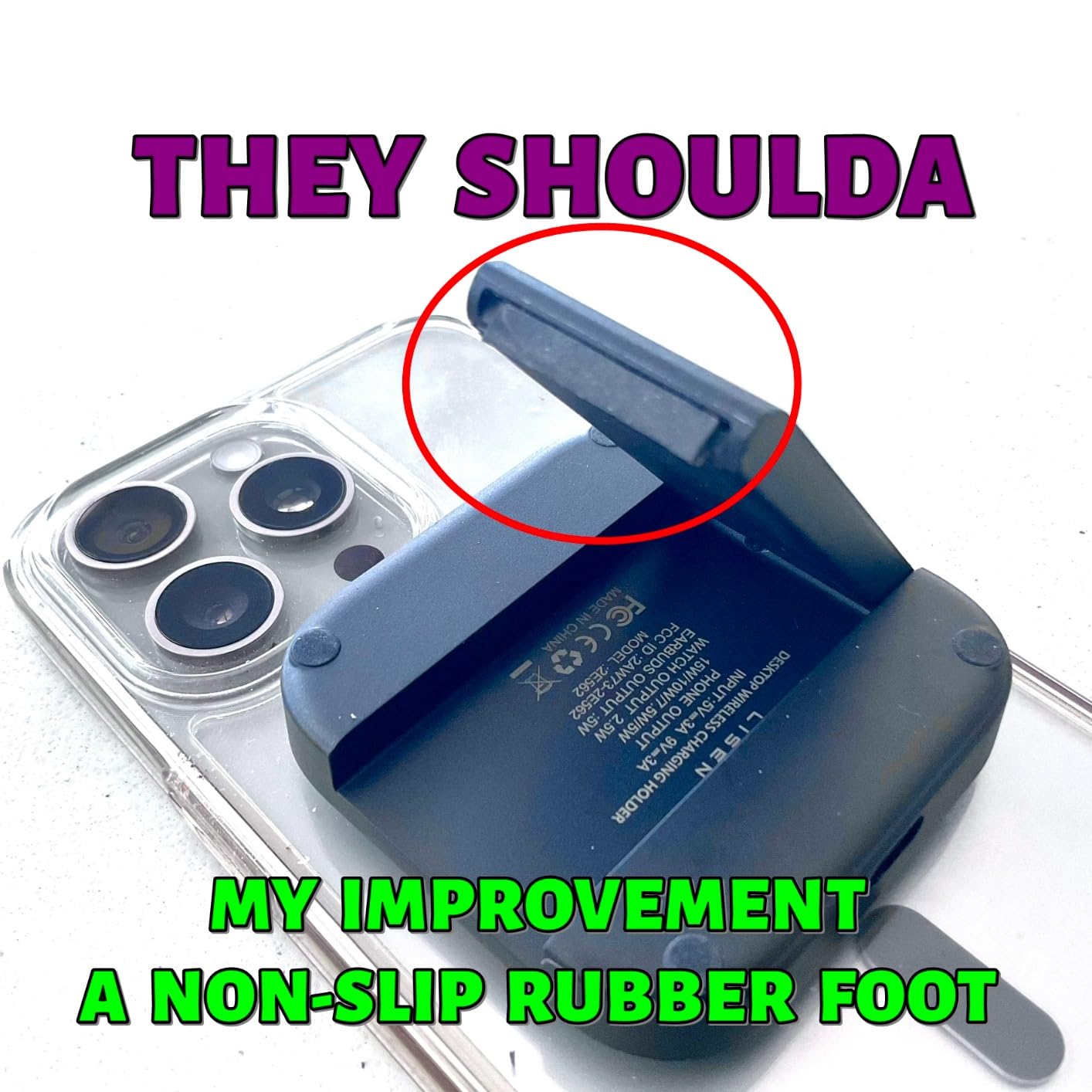 LISEN for MagSafe Charger Stand for iPhone Magnetic Apple Watch Airpods Charging, Airplane Gadgets Magsafe Kickstand for iPhone Wireless Charger Gifts for Women Men Travel Essentials - Customer Photo 1