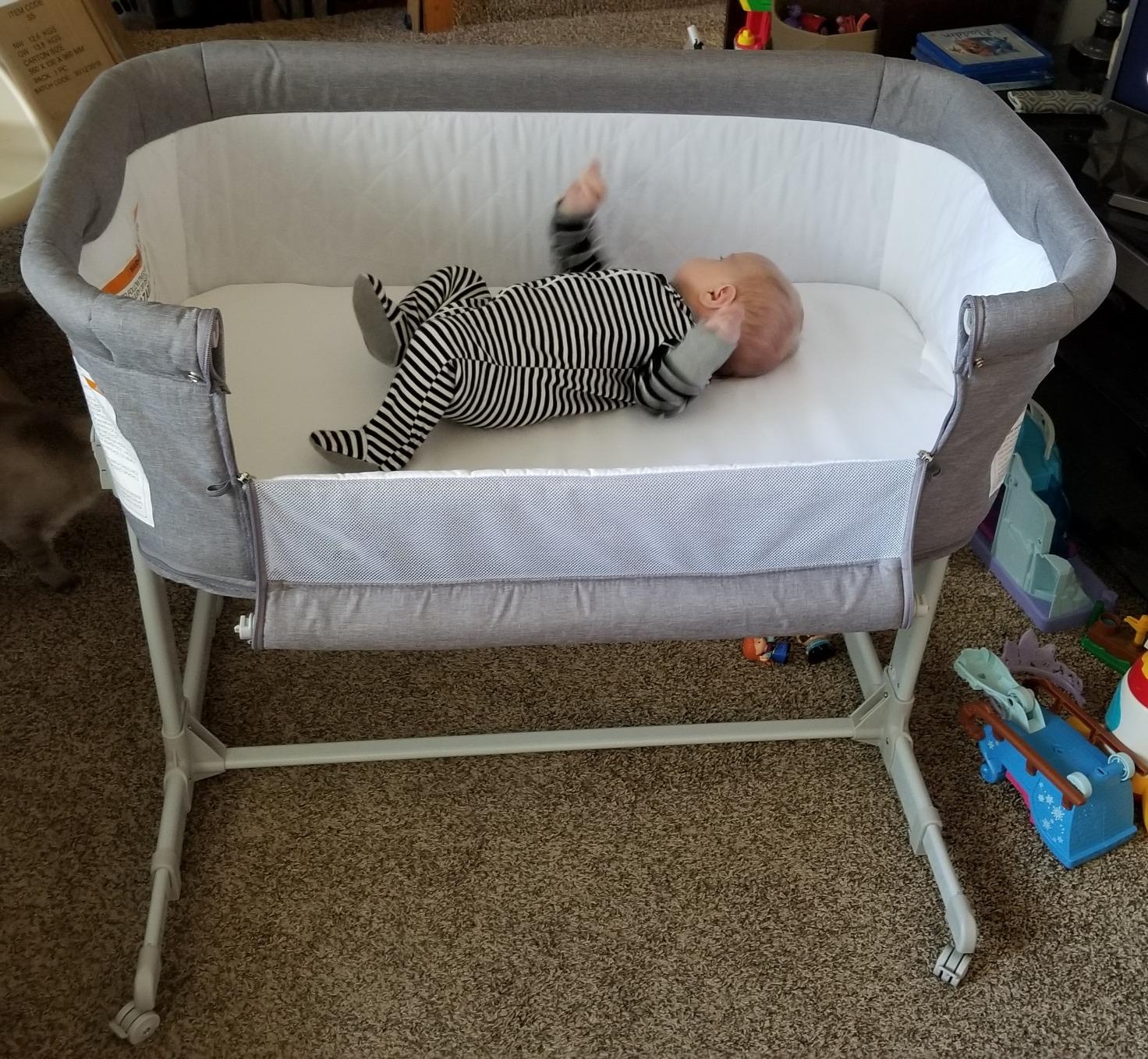 3 in 1 Baby Bassinet, Bedside Sleeper, & Playpen, Easy Folding Portable Crib (Black)- KoolaBaby (Mesh Bassinet) Customer Review 3 in 1 Baby Bassinet, Bedside Sleeper, & Playpen, Easy Folding Portable Crib (Black)- KoolaBaby (Mesh Bassinet) - Customer Photo 2