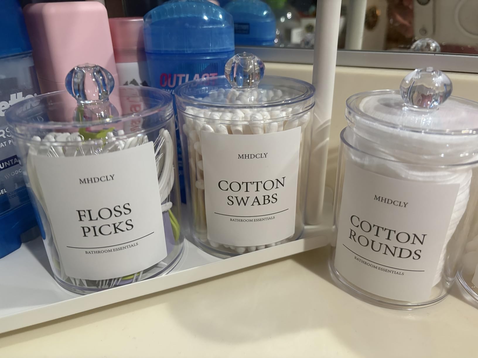 Bathroom Organizers and Storage,4 Pack Bathroom Accessories,Bathroom Decor,Home Decor,Bathroom Storage and Organization,Qtip Holder for Room Decor Aesthetic - Customer Photo 1