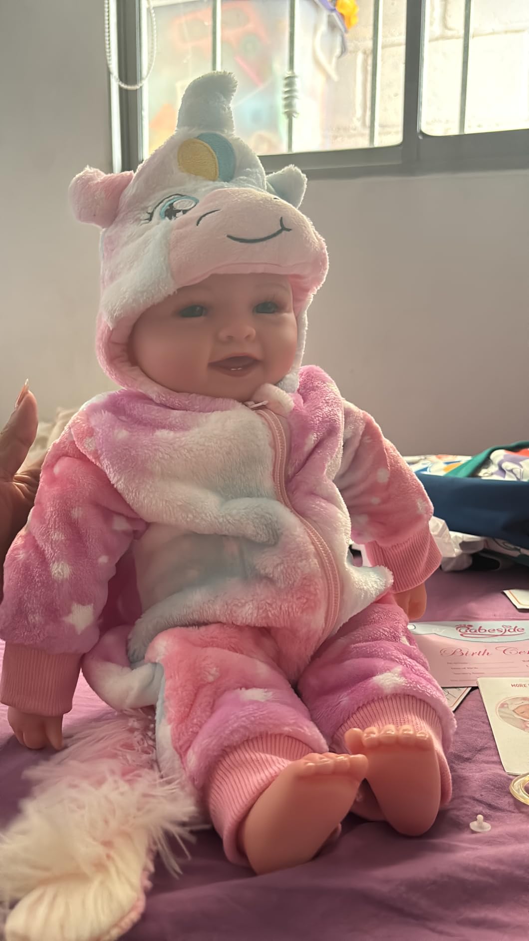 BABESIDE Baby Dolls, 17inch Large Realistic Cute Soft Body Baby Doll Real Life Baby Dolls with Accessories for 3+ Year Old Girls Gifts, Pretend Play, Collection - Customer Photo 2