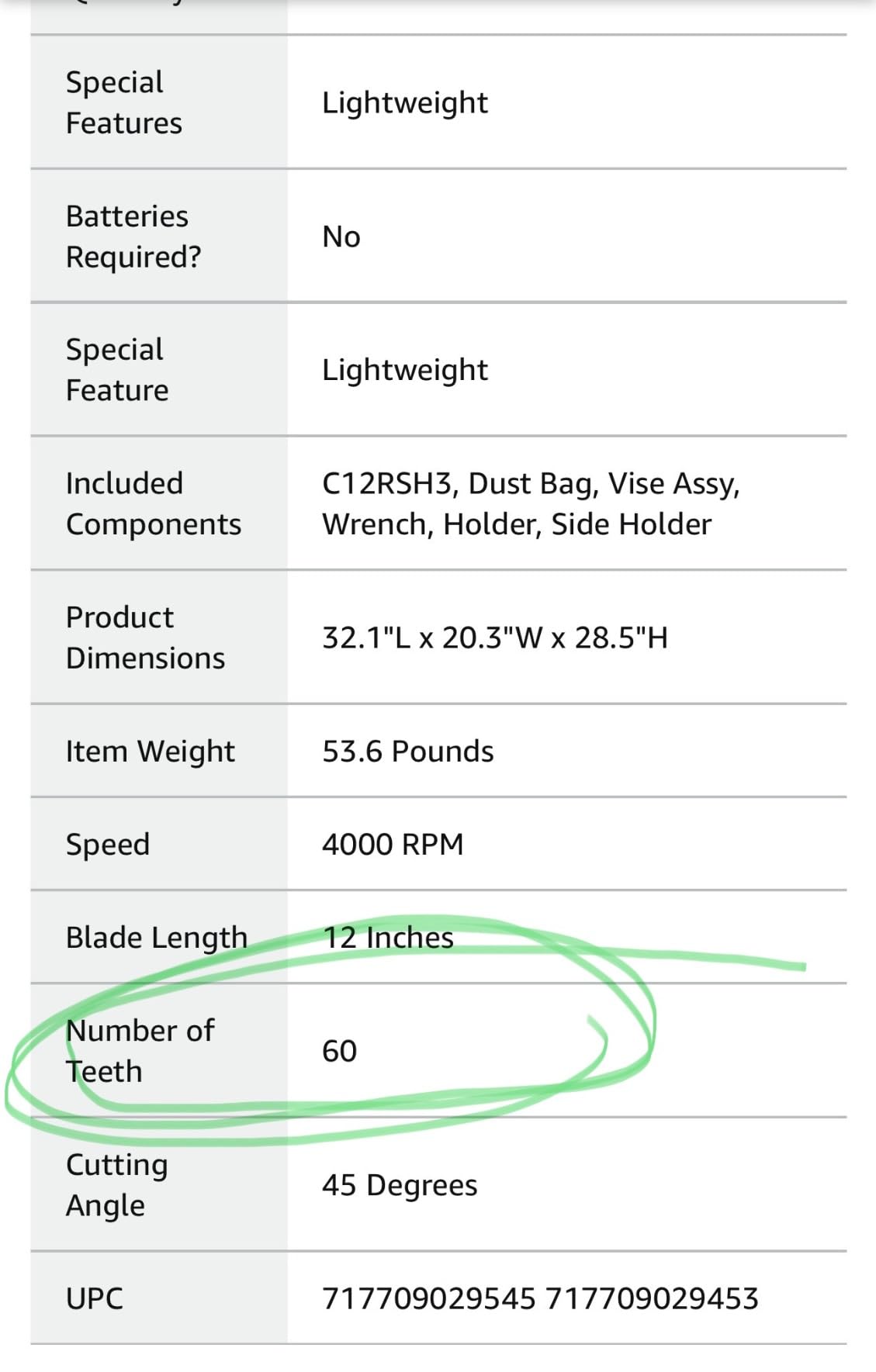 Metabo HPT 12-Inch Dual Bevel Sliding Miter Saw, 4000 RPM No-Load Speed, 45° Left and Right Bevel Range, Precision Miter Angles, 9 Detent Stops, Xact Cut Shadow Line, C12RSH3 - Customer Photo 1