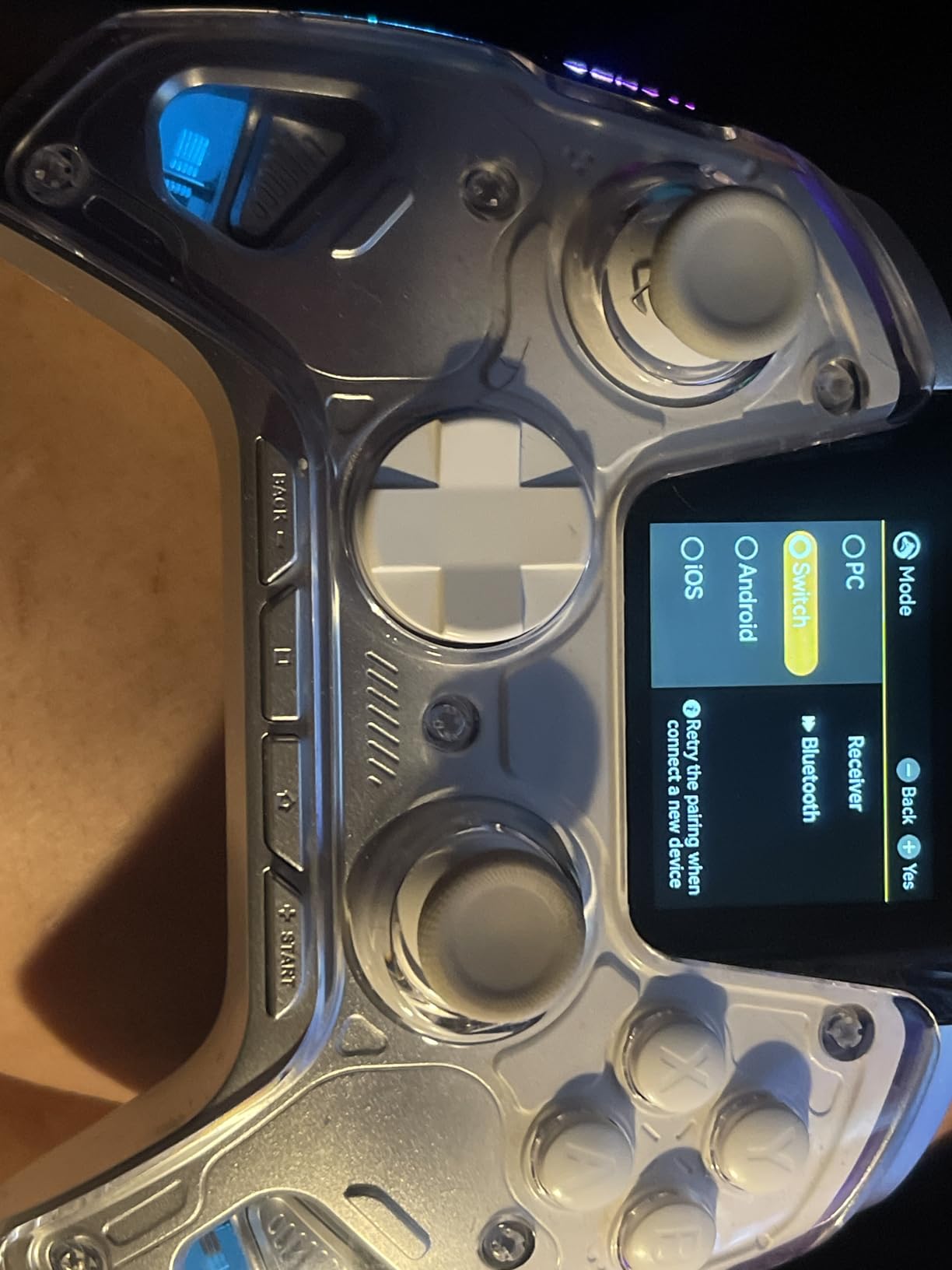 ManbaOne Interactive Screen Wireless Gaming Controller for PC/Switch/Switch 2/iOS/Android,Hall Effect Stick & Trigger,RGB Lighting,Remappable Buttons,1800mAh with Charging Dock (Black) Customer Review ManbaOne Interactive Screen Wireless Gaming Controller for PC/Switch/Switch 2/iOS/Android,Hall Effect Stick & Trigger,RGB Lighting,Remappable Buttons,1800mAh with Charging Dock (Black) - Customer Photo 1