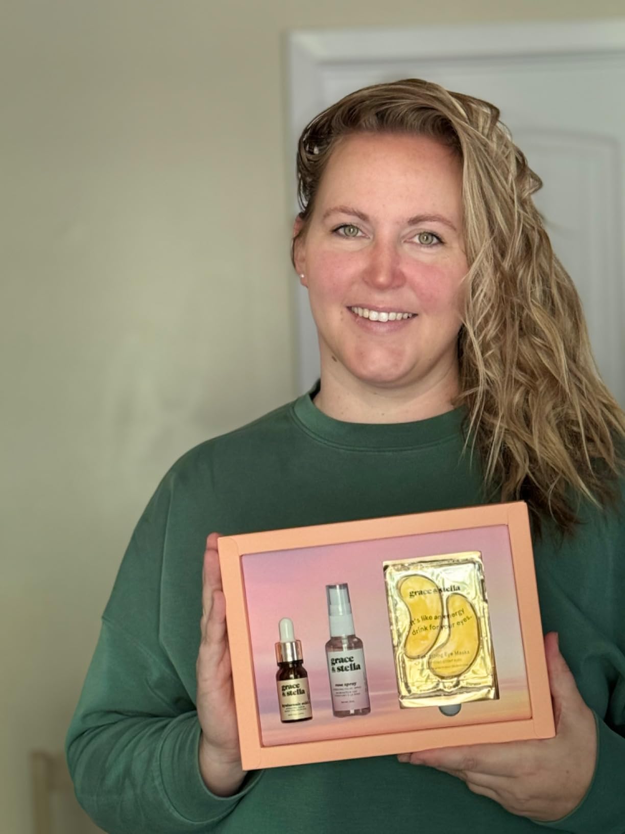 grace & stella Award-Winning Skin Care Set - Stocking Stuffers, Christmas Gifts for Women - Travel Essentials with Gold Eye Masks, Hyaluronic Acid Serum & Rose Spray - Customer Photo 3
