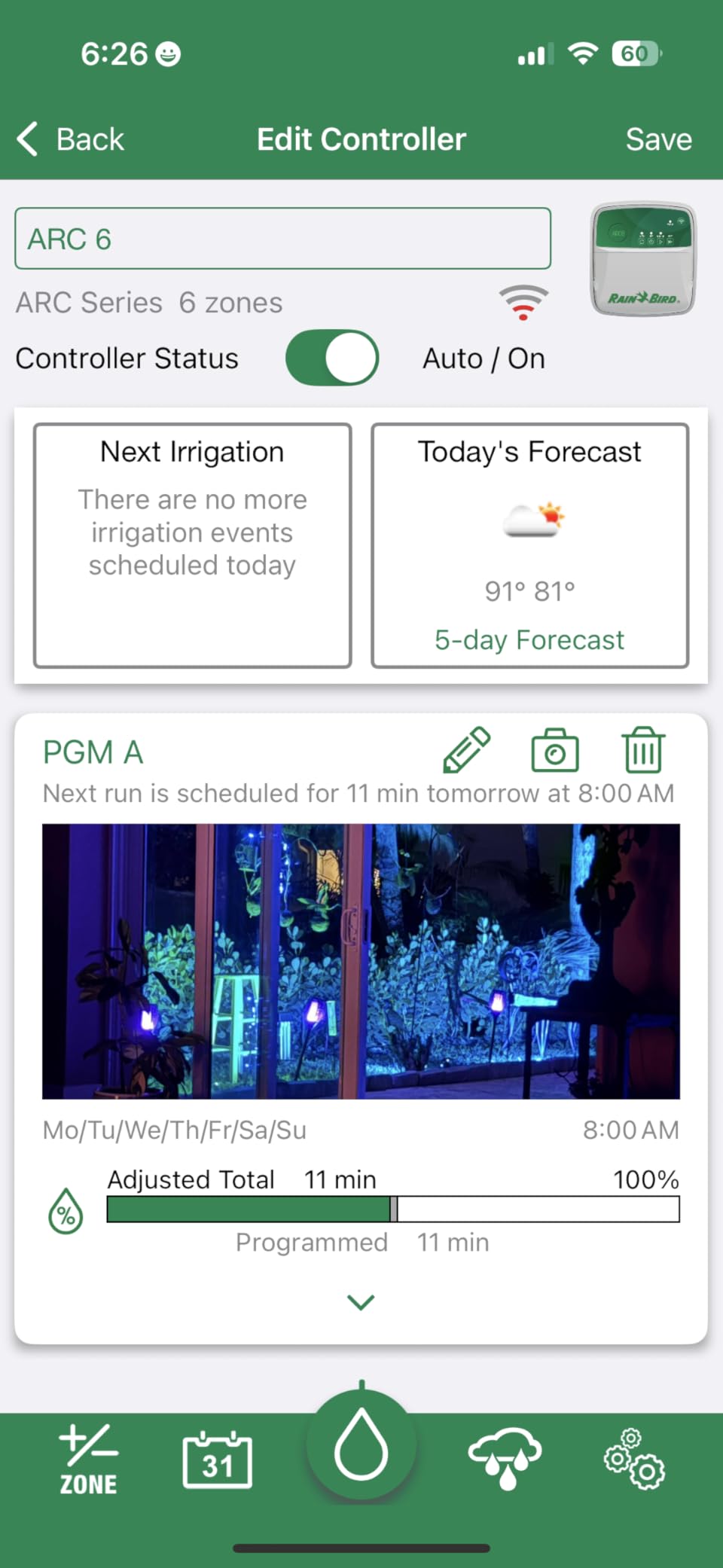 Rain Bird ARC6 App-Based Indoor Smart Irrigation WiFi Timer/Controller, 6-Zone/Station, EPA WaterSense Certified, Compatible with Alexa Customer Review Rain Bird ARC6 App-Based Indoor Smart Irrigation WiFi Timer/Controller, 6-Zone/Station, EPA WaterSense Certified, Compatible with Alexa - Customer Photo 1