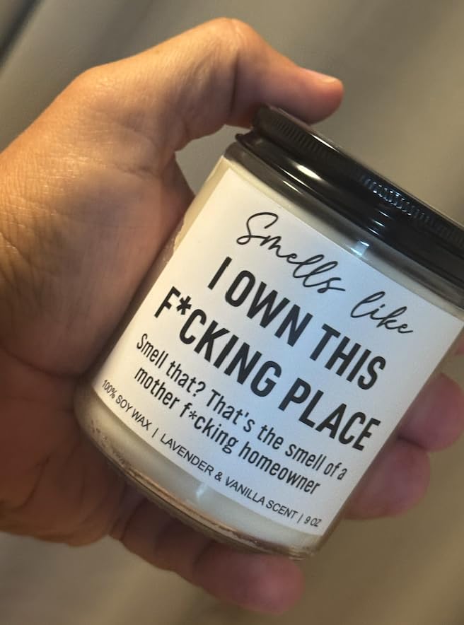 Funny Scented Candle, House Warming Gifts New Home, Housewarming Gifts for Women, Men, Couple, New Homeowner - First Apartment Essentials - Closing Presents for Home Buyers - 9 oz - Customer Photo 5