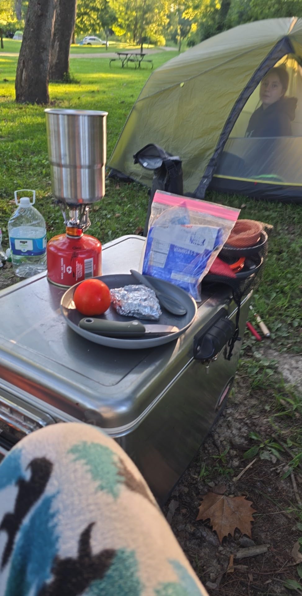 Stanley Wildfare Go 4-Piece Stainless Steel Two Cup Cook Set | 32 oz Pot and Lid with Fold & Lock Handle | 2 Stacking Cups | Camping Essentials for Your Camp Kitchen | BPA-Free | Shale + Charcoal - Customer Photo 2