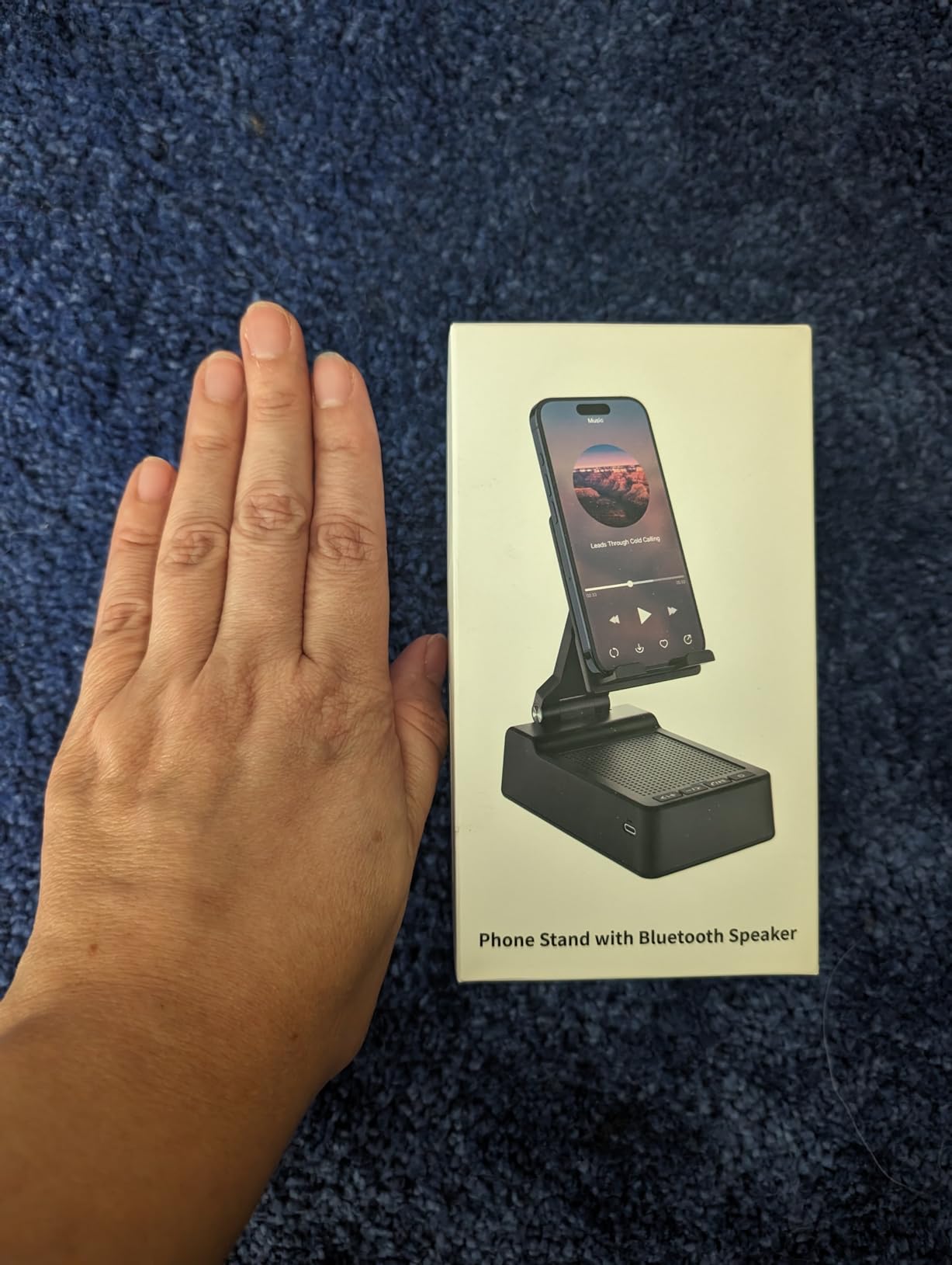 Gifts for Men Women, Phone Stand with Bluetooth Speaker, HD Surround Sound Speaker, Compatible with all iPhone/Android phones iPad Kindle, Cool Gadget Gift for Men Women Dad Mom Christmas Birthday - Customer Photo 1