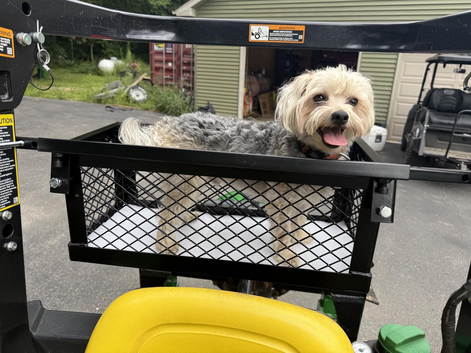 CarriTurf Heavy Duty Tractor Tool Box Universal-Fitting Tractor Tool Tray Accessories with 24x10x10in Tractor Basket Attachment - Fit for John Deere/Kubota Tractors Customer Review CarriTurf Heavy Duty Tractor Tool Box Universal-Fitting Tractor Tool Tray Accessories with 24x10x10in Tractor Basket Attachment - Fit for John Deere/Kubota Tractors - Customer Photo 2