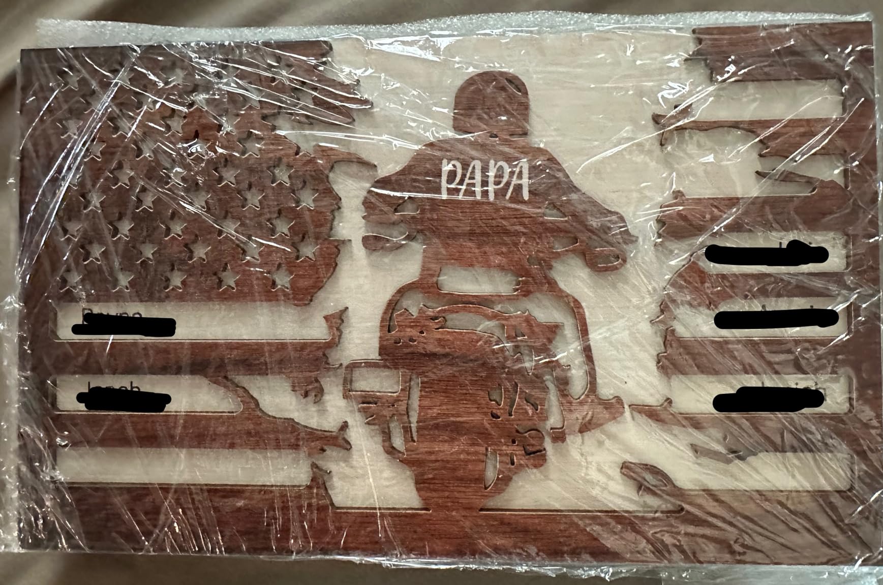 Personalized First Dad Now Grandpa Wooden Gift, Grandpa Promoted Wood Sign, Grandkids Frame Sign, Father's Day Gift, Decor - Customer Photo 2