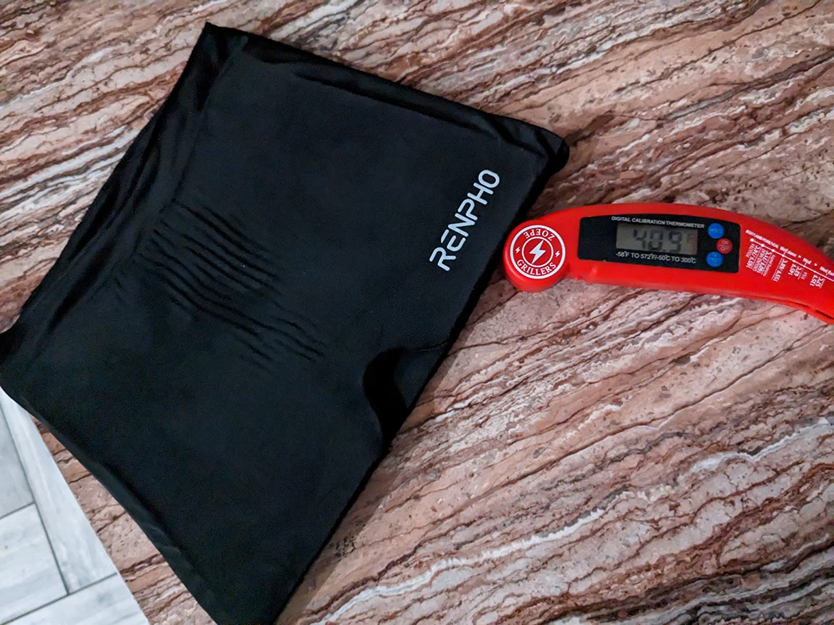 RENPHO Migraine Relief Cap, FSA or HSA Eligible Headache Relief Hat, Ice Head Wrap with Hot or Cold Therapy, Hangover Relief Products, Anxiety Relief Items, Ice Face Mask, Birthday Gifts for Women Men - Customer Photo 2