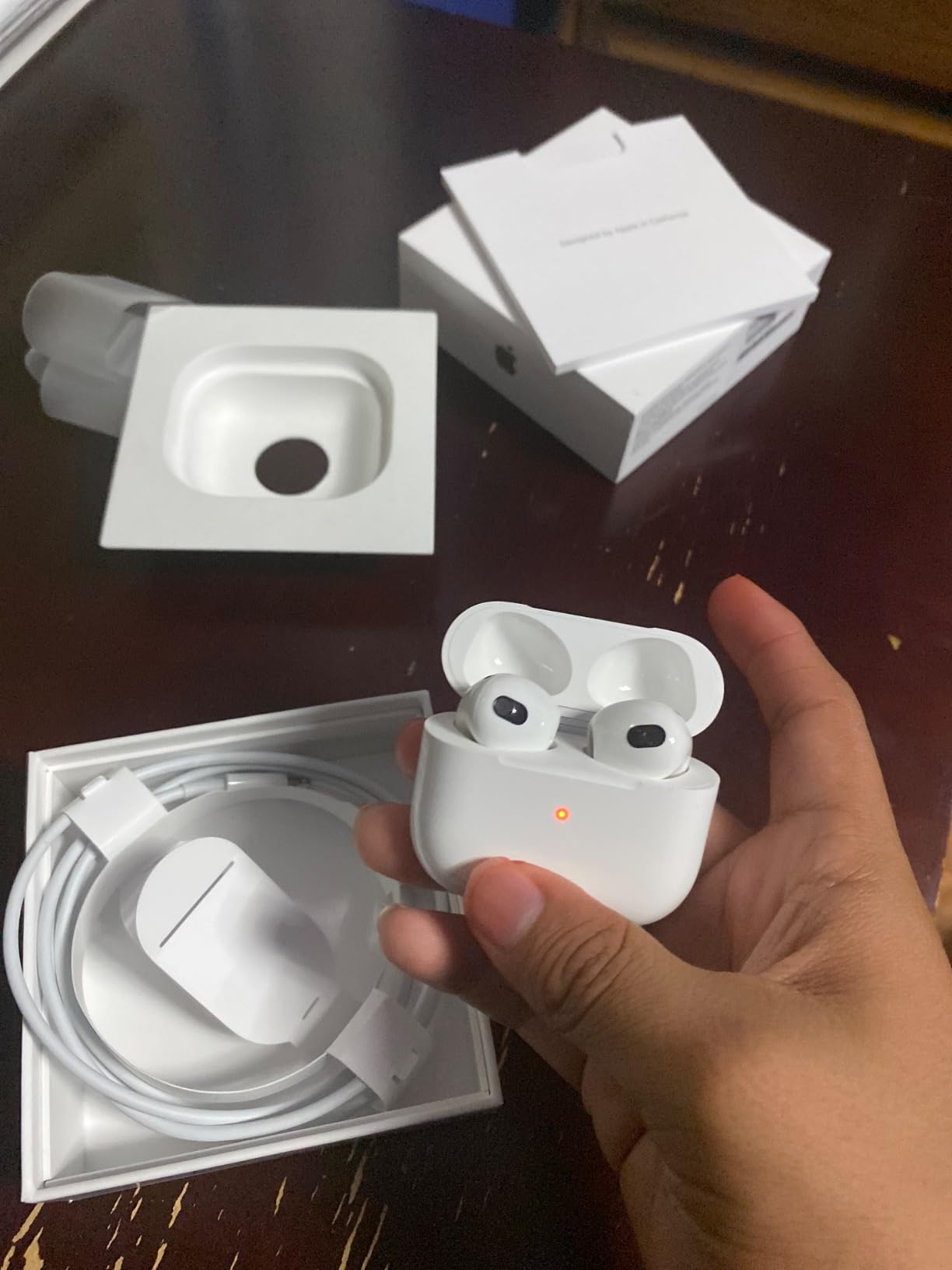 Apple AirPods (3rd Generation) Wireless Ear Buds, Bluetooth Headphones, Personalized Spatial Audio, Sweat and Water Resistant, Lightning Charging Case Included, Up to 30 Hours of Battery Life - Customer Photo 4