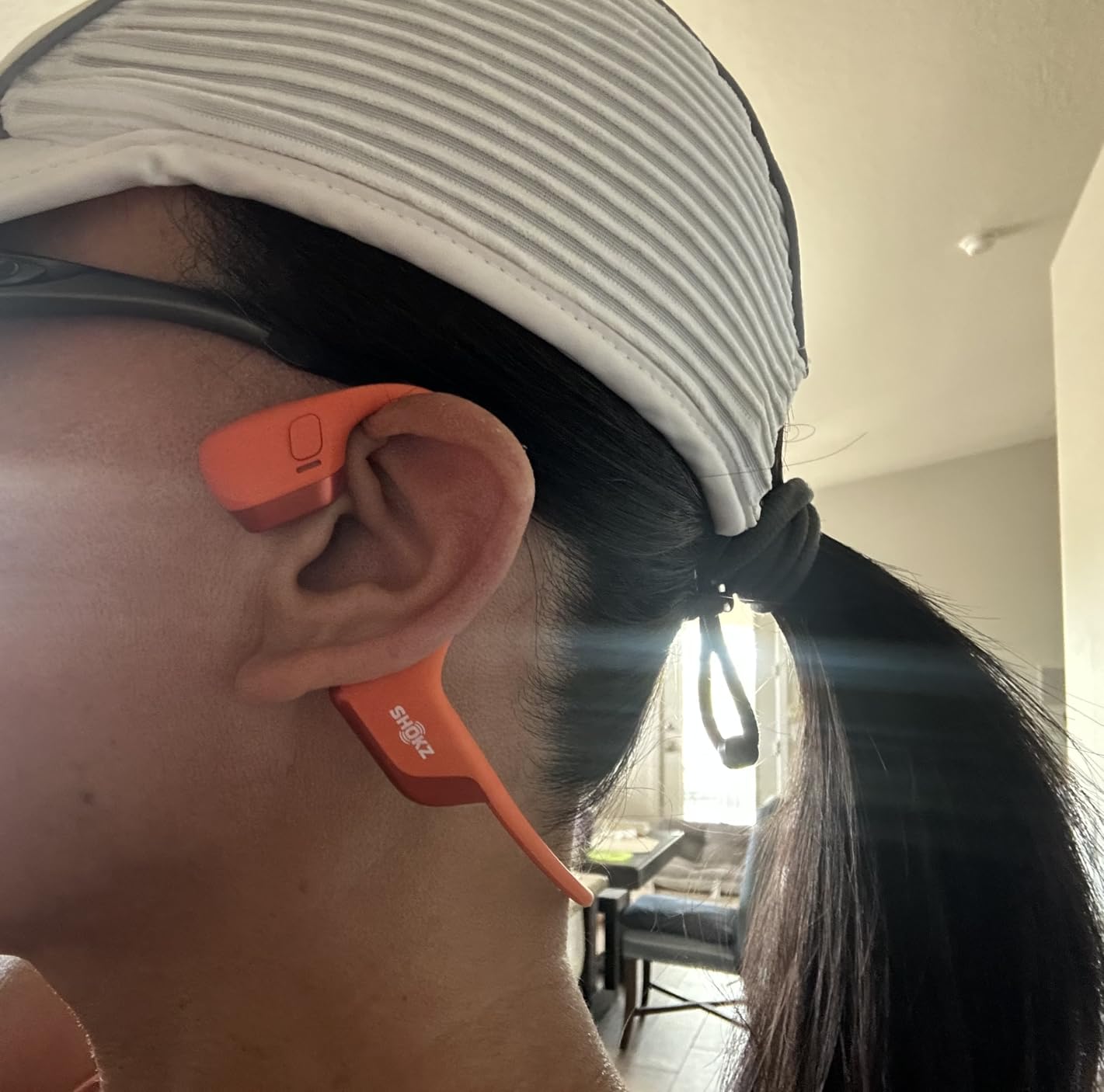 SHOKZ New OpenRun Pro 2- Bone Conduction Headphones, Open-Ear Bluetooth Wireless Sport Earphones for Running, Workouts - Sweat Resistant, Secure Comfortable Fit -Deep Bass, Smart Mic, Reflective Strip - Customer Photo 1