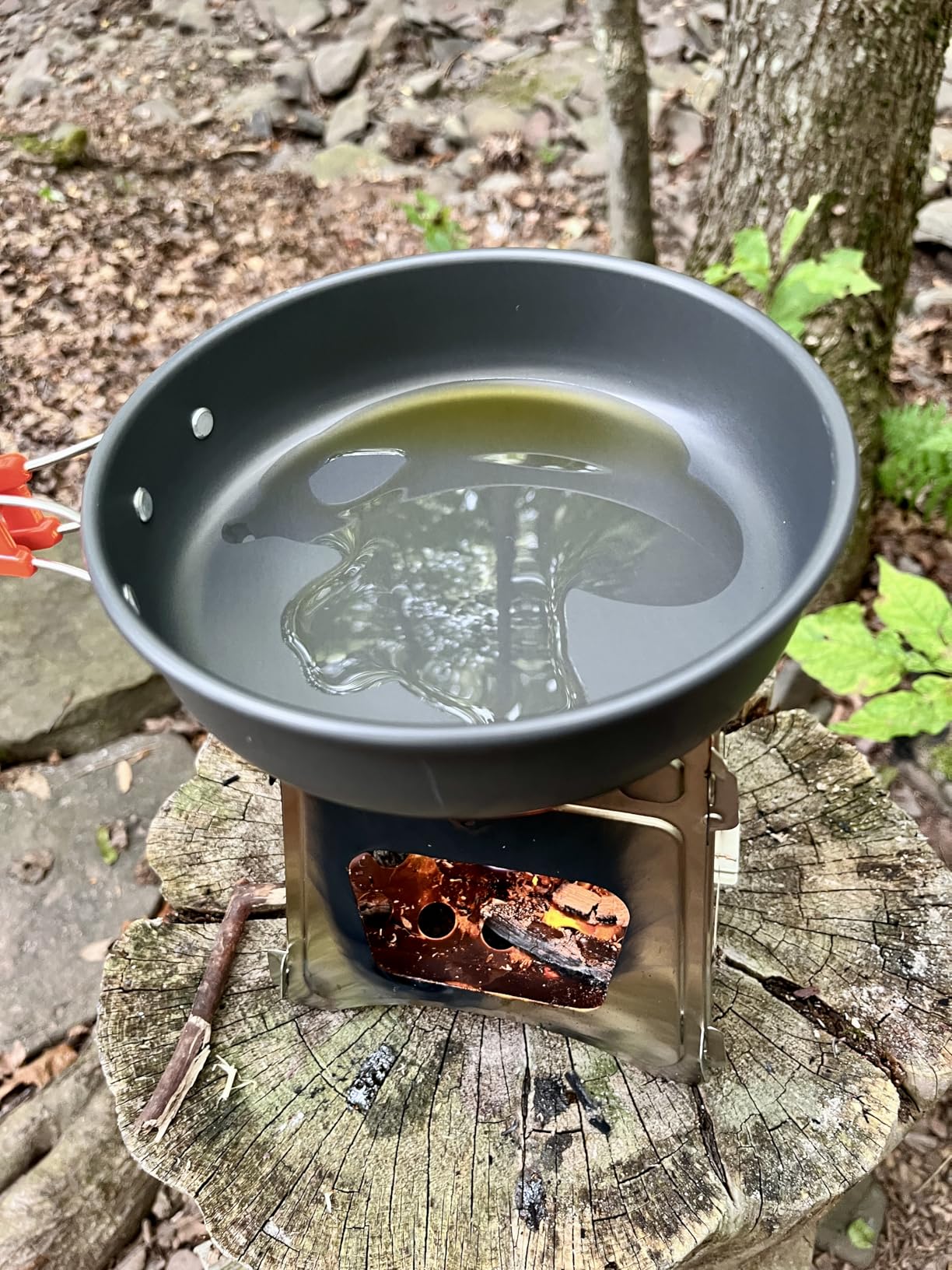 17pcs Camping Cookware Kit, 0.45Gal Pot, 7inches Pan,0.30Gal Kettle Set with 2 Set Stainless Steel Cups Plates Forks Knives Spoons for Hiking - Customer Photo 2