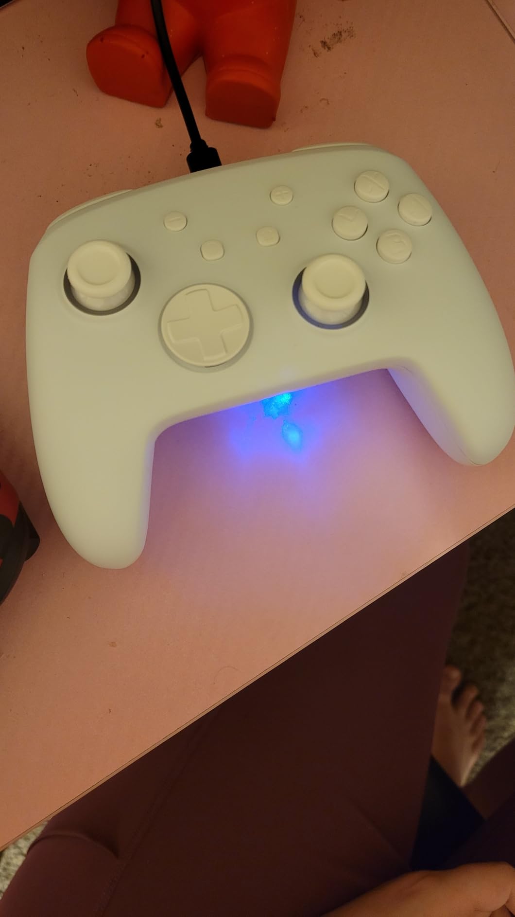 FUNLAB Switch Pro Controller Wireless White Compatible with Nintendo Switch 2/OLED/Lite, Firefly Bluetooth Remote Gamepad with Hall Effect Joysticks/RGB 7 LED Colors/Paddle/Turbo/Motion Control Customer Review FUNLAB Switch Pro Controller Wireless White Compatible with Nintendo Switch 2/OLED/Lite, Firefly Bluetooth Remote Gamepad with Hall Effect Joysticks/RGB 7 LED Colors/Paddle/Turbo/Motion Control - Customer Photo 2