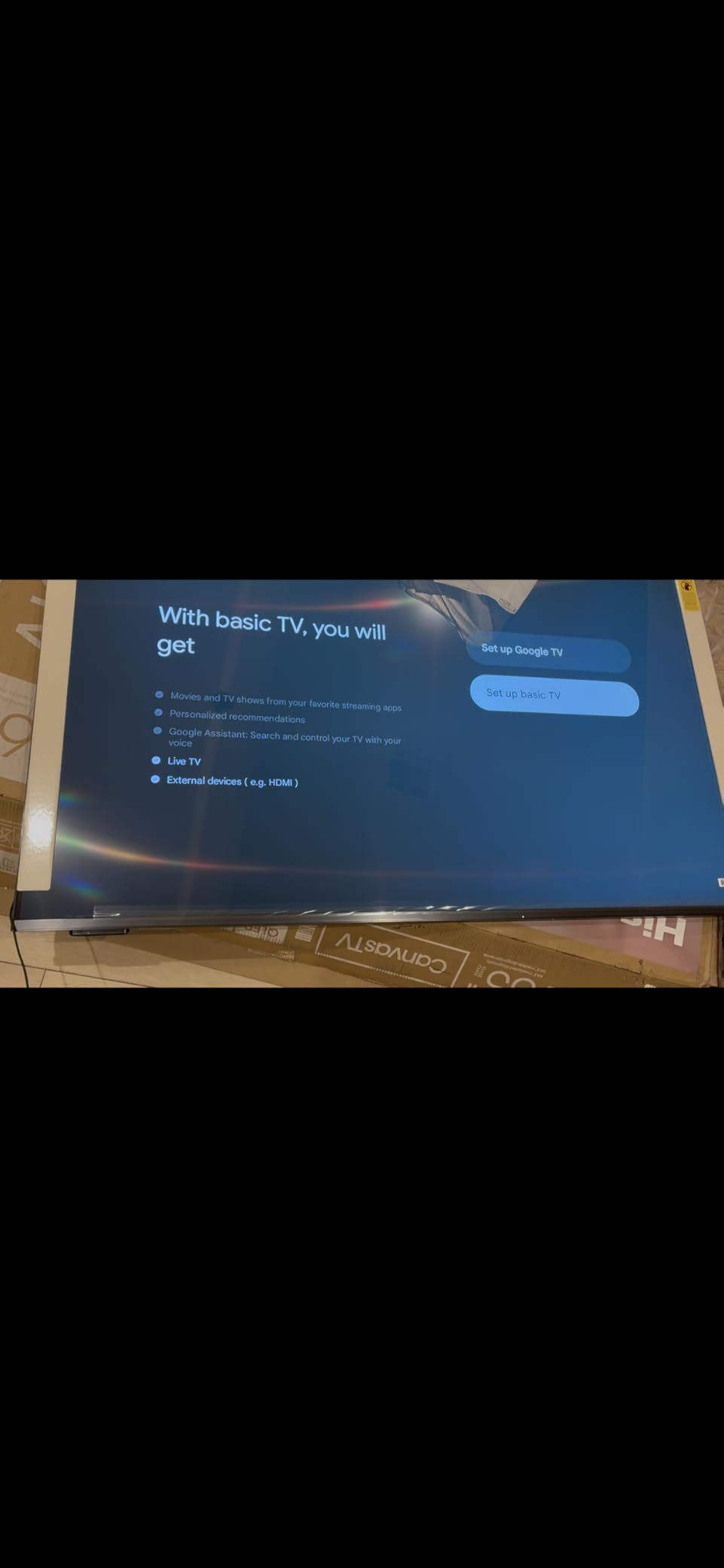 Hisense 65-Inch Class QLED 4K S7N CanvasTV™ Series Dolby Vision HDR Google Smart TV (65S7N) - 144Hz, Art Mode, Anti-Glare Panel, Hi-Matte Display, Frame & UltraSlim Wall Mount Included - Customer Photo 1