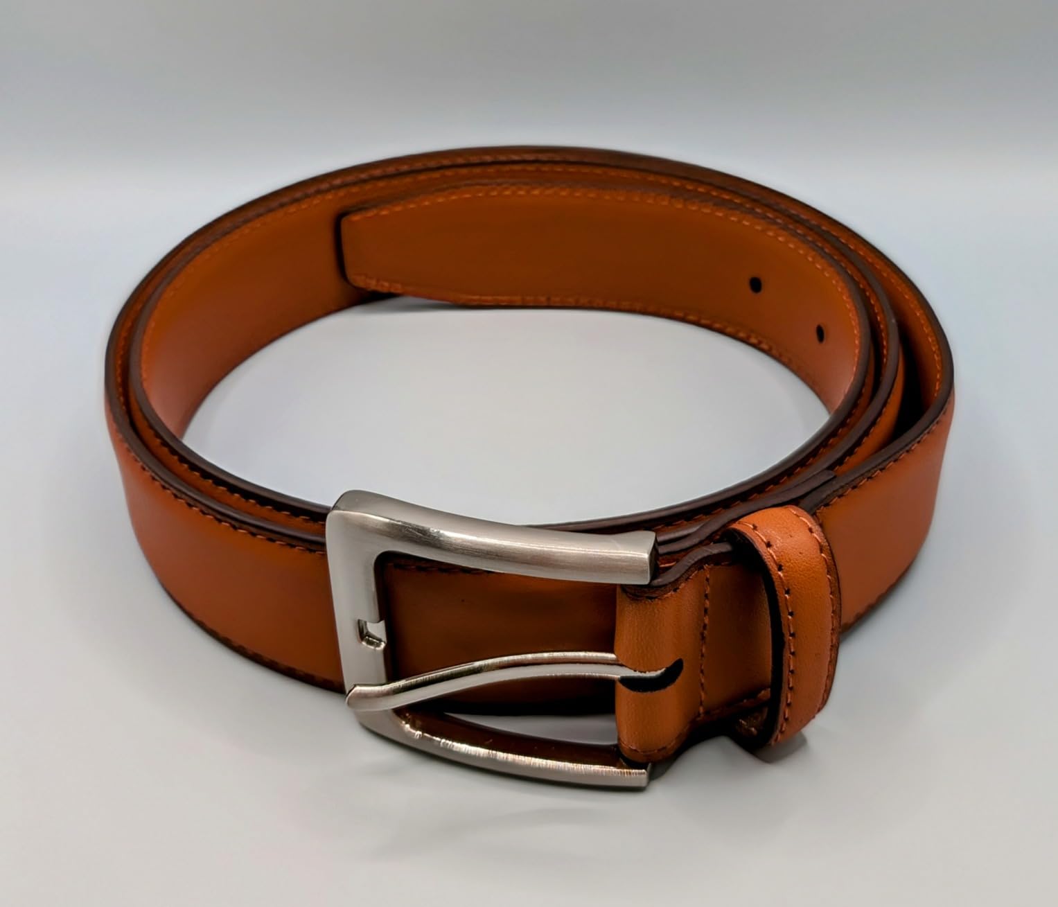 VATAN Men's Genuine Leather Dress Belts, Handmade Classic Every Day Leather Jeans Belt for Men Work Business Casual - Customer Photo 1