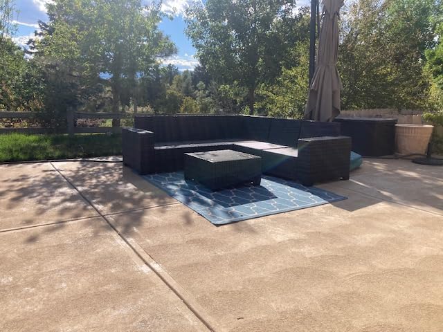 6 Pieces Patio Furniture Set All-Weather Outdoor Wicker Sectional Conversation Sofa Rattan Patio Seating Sofa with Cushion and Glass Table for Porch Poolside,Beige - Customer Photo 1