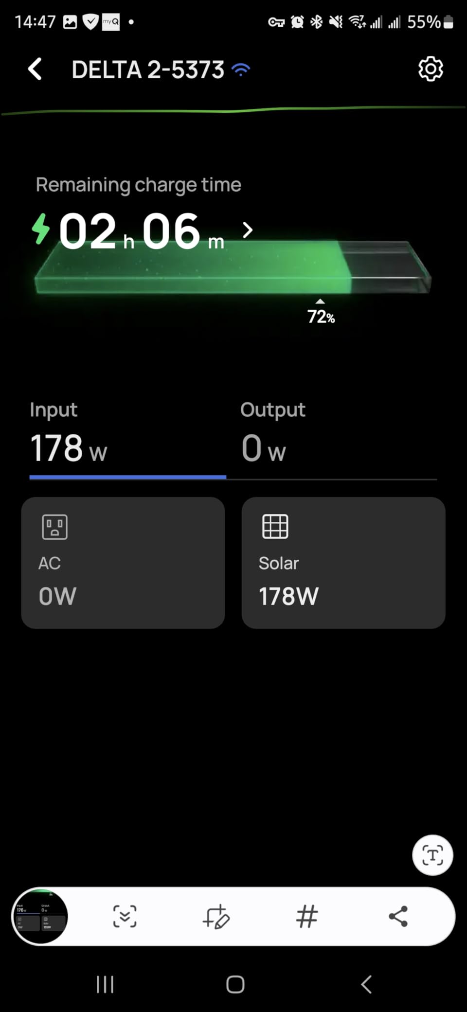 EF ECOFLOW 160 Watt Portable Solar Panel for Power Stations, 25% High Conversion Efficiency Foldable Solar Panel with Adjustable Kickstand IP68 Waterproof for Outdoor Camping RV, NextGen Version - Customer Photo 1