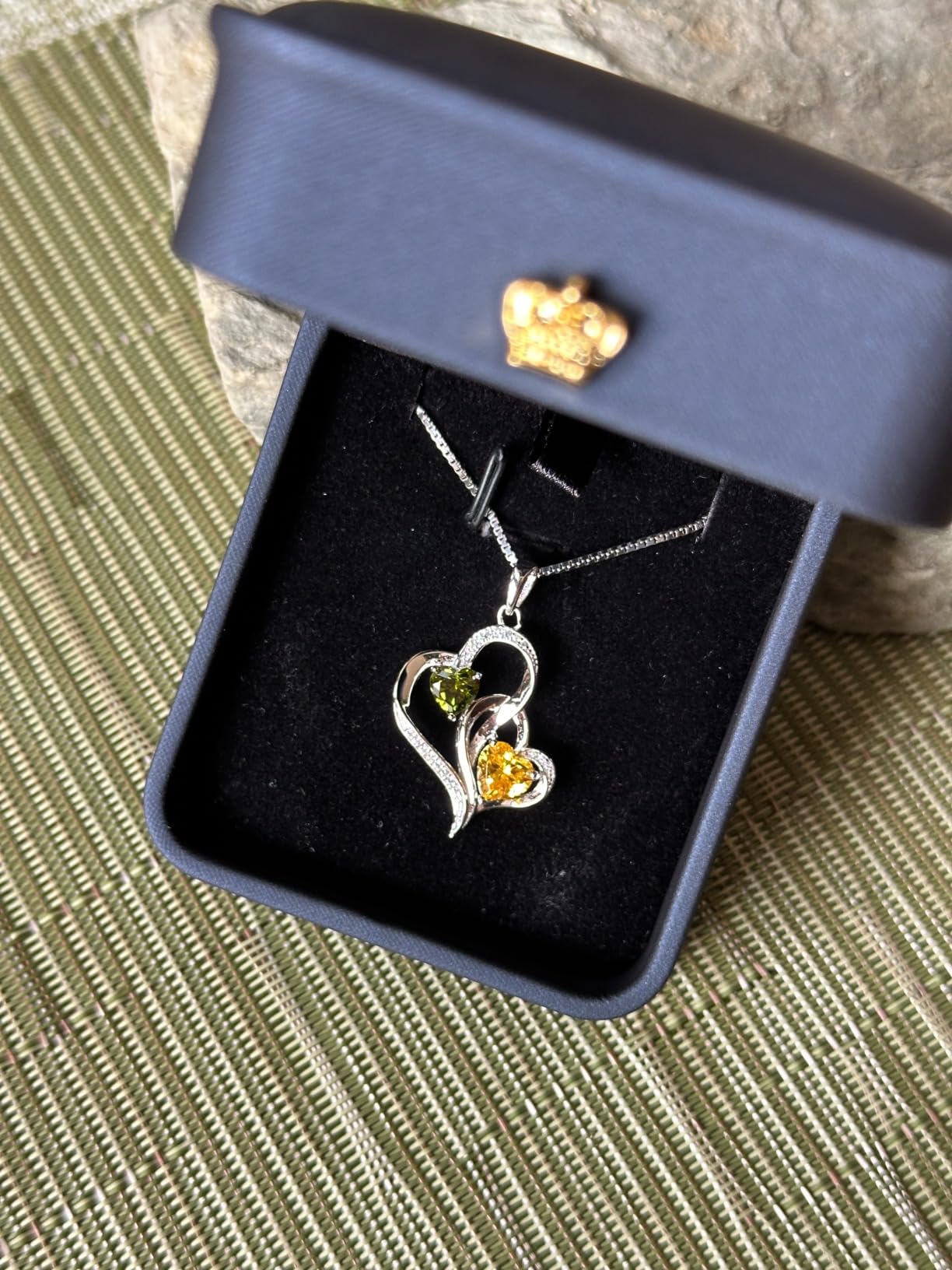 Iefil Christmas Gifts for Women - Double Heart Birthstone Necklace, 925 Sterling Silver Heart Pendant Necklace, Anniversary Birthday Gifts for Women | Personalized Jewelry Gift for Wife Mom Girlfriend Customer Review Iefil Christmas Gifts for Women - Double Heart Birthstone Necklace, 925 Sterling Silver Heart Pendant Necklace, Anniversary Birthday Gifts for Women | Personalized Jewelry Gift for Wife Mom Girlfriend - Customer Photo 2