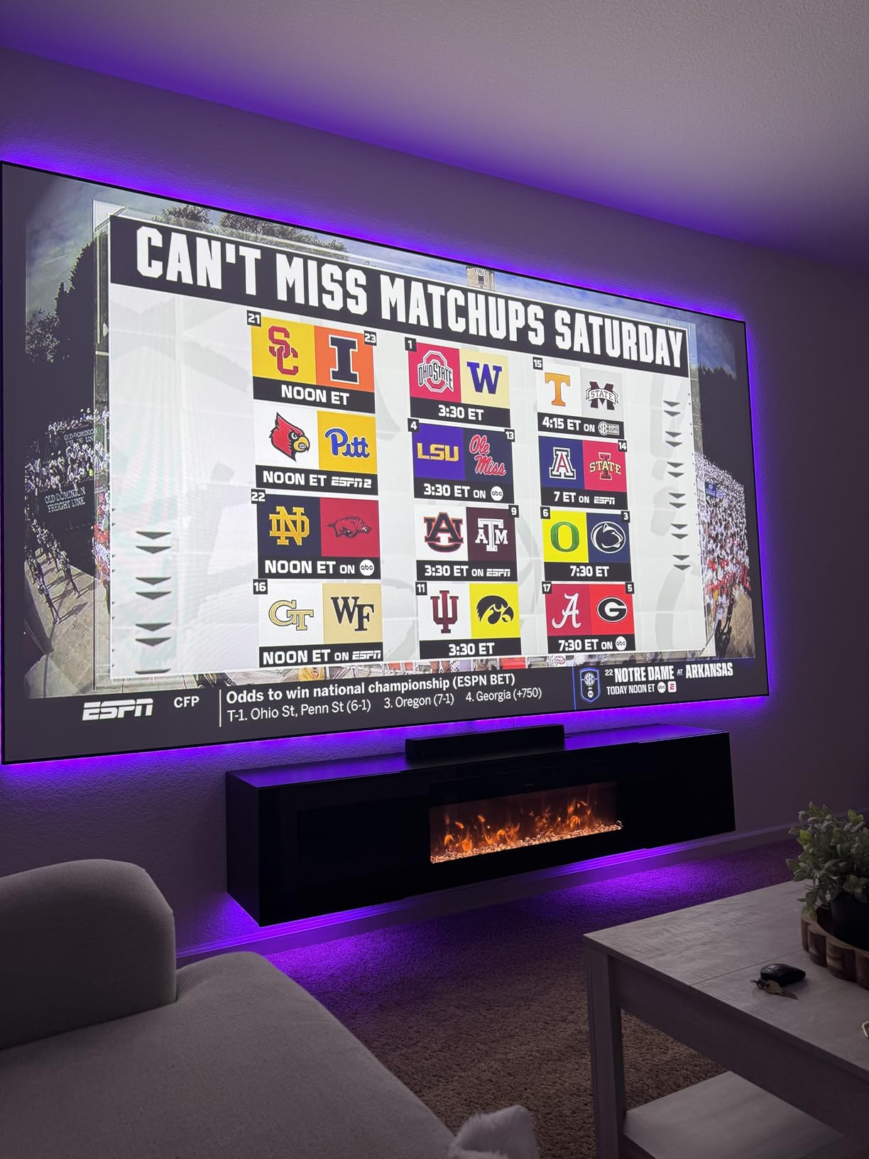 AWOL VISION 180-inch Projector Screen Fixed Frame, 1.3 dB Peak Gain, The Perfect Combo with LTV-2500, 80% Picture Quality Improved, 4K / 8K Ultra HD, Active 3D Wall Mount Projector Screen, MW-180 - Customer Photo 1