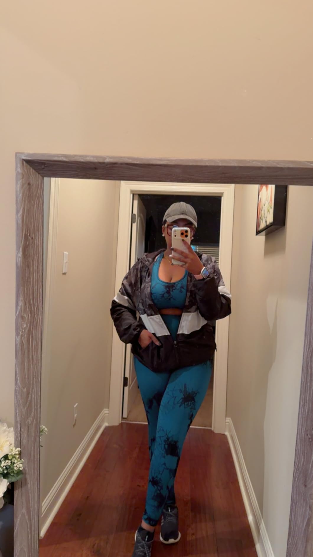 3 Piece Workout Sets for Women Butt Lifting Leggings with High Impact Sports Bra Gym Shorts - Customer Photo 2