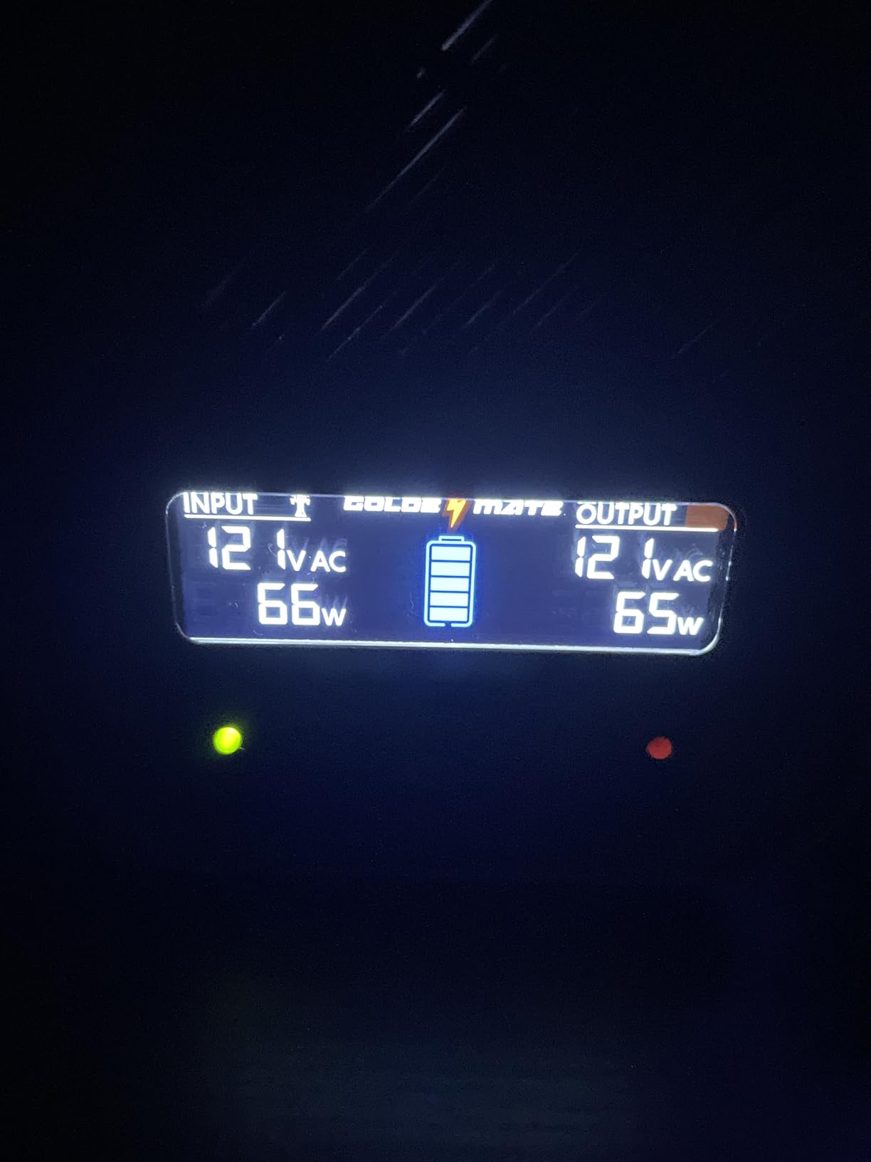 GOLDENMATE 1000VA/600W Lithium UPS Battery Backup and Surge Protector, Backup Battery Power Supply with LiFePO4 Batteries(153.6 Wh), Sinewave UPS System, 10 Years Lifespan, 8-Outlets, LCD Display - Customer Photo 1