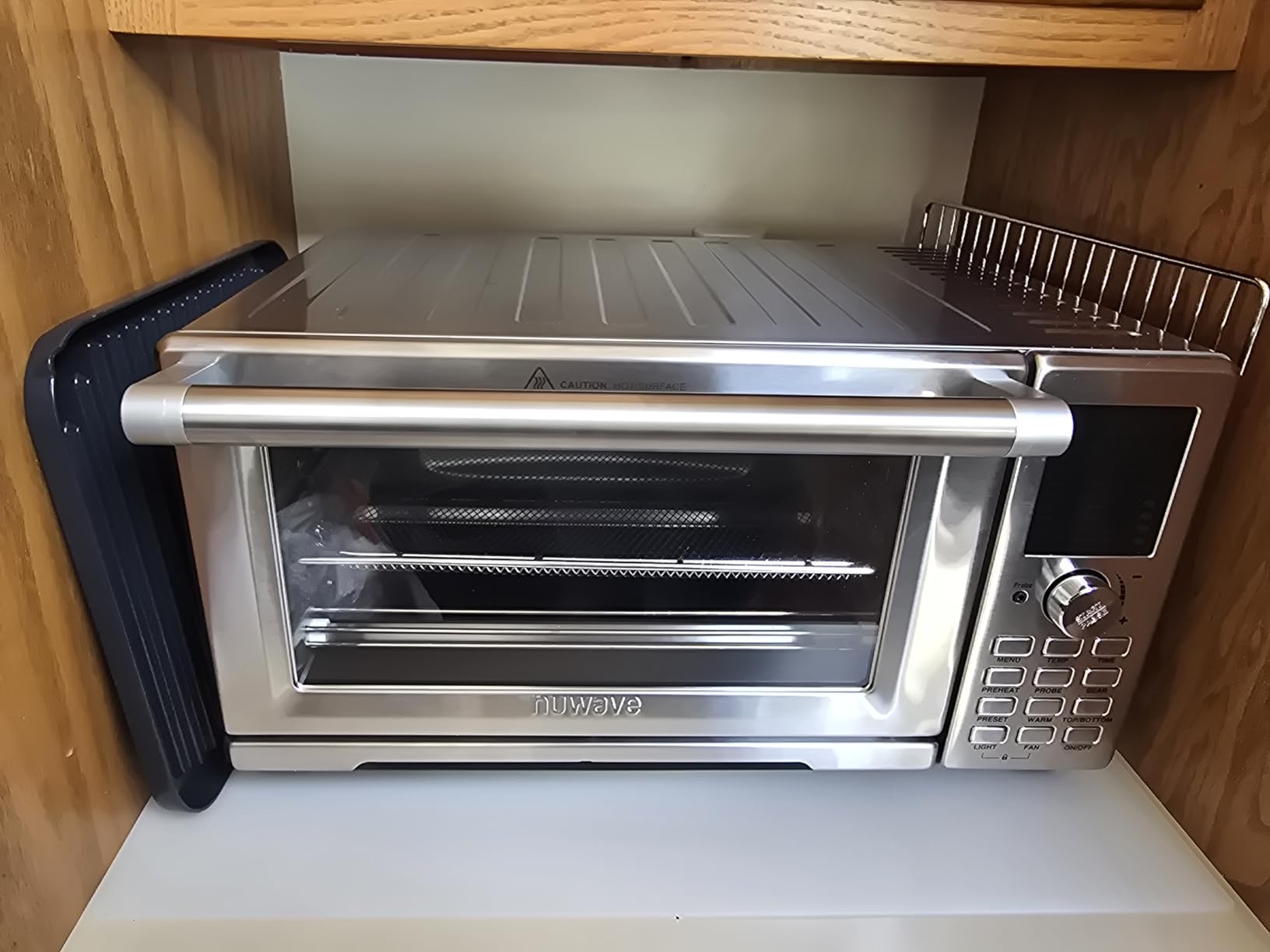 Nuwave Bravo XL Pro Air Fryer Toaster Oven with Grill Combo, 2025 New Ultra-Fast Convection System, 35% Crispier, 2X More Even, 142 Presets, 50-500F, Smarter Probe, PFAS Free, 30QT, Stainless Steel - Customer Photo 1