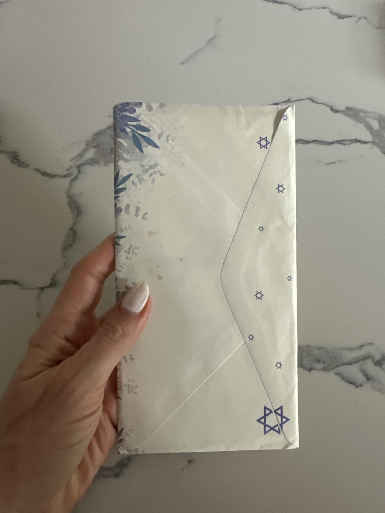 Tree-Free Greetings - Bar Mitzvah Money Holder Card - Artful Designs - 1 Money Holder Greeting Card + Matching Envelope - Made in USA - 100% Recycled Paper - 3.7 x 7 - Blue Floral Star (ZO70346) Customer Review Tree-Free Greetings - Bar Mitzvah Money Holder Card - Artful Designs - 1 Money Holder Greeting Card + Matching Envelope - Made in USA - 100% Recycled Paper - 3.7 x 7 - Blue Floral Star (ZO70346) - Customer Photo 1