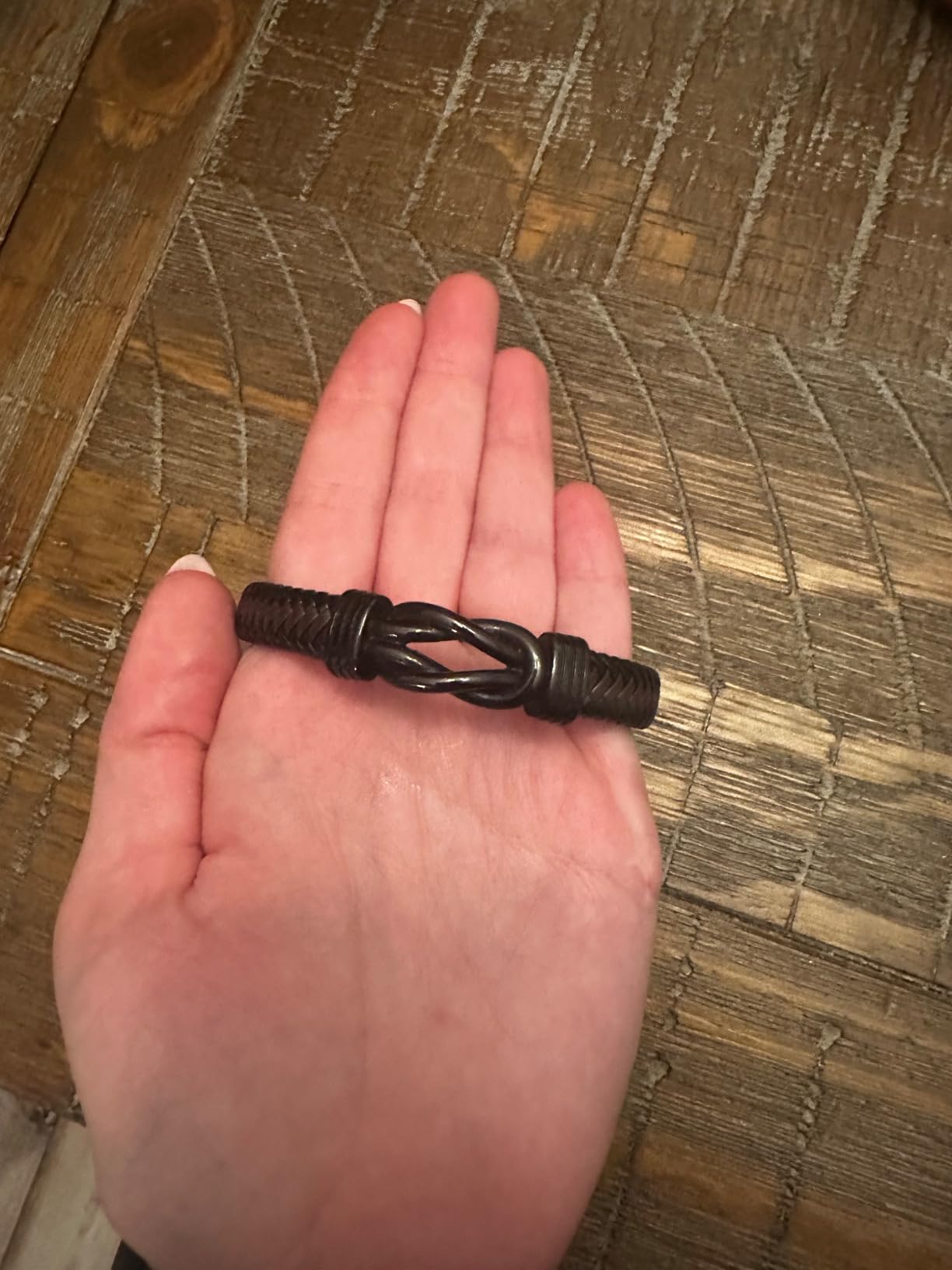 Bracelets Gifts for Men: Christmas Gifts Mens Bracelet Leather Couples Bracelets Anniversary Valentines Day for Him Boyfriend Husband from Wife Valentine's Birthday Romantic - Customer Photo 1