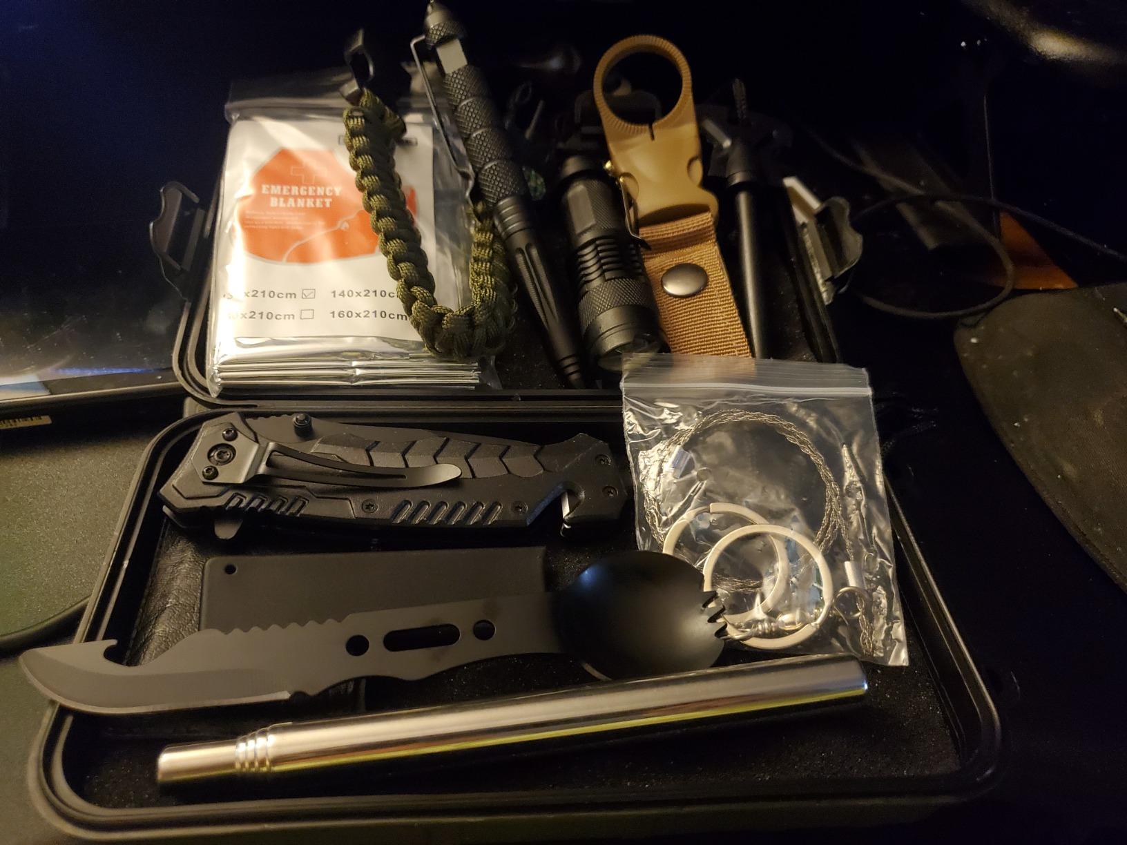 VEITORLD Gifts for Men Him Husband Dad Fathers Day - Survival Gear and Equipment 12 in 1, Survival Kits - Cool Fishing Hunting Camping Anniversary Birthday Gifts for Man Teen Boy Boyfriend Women - Customer Photo 5