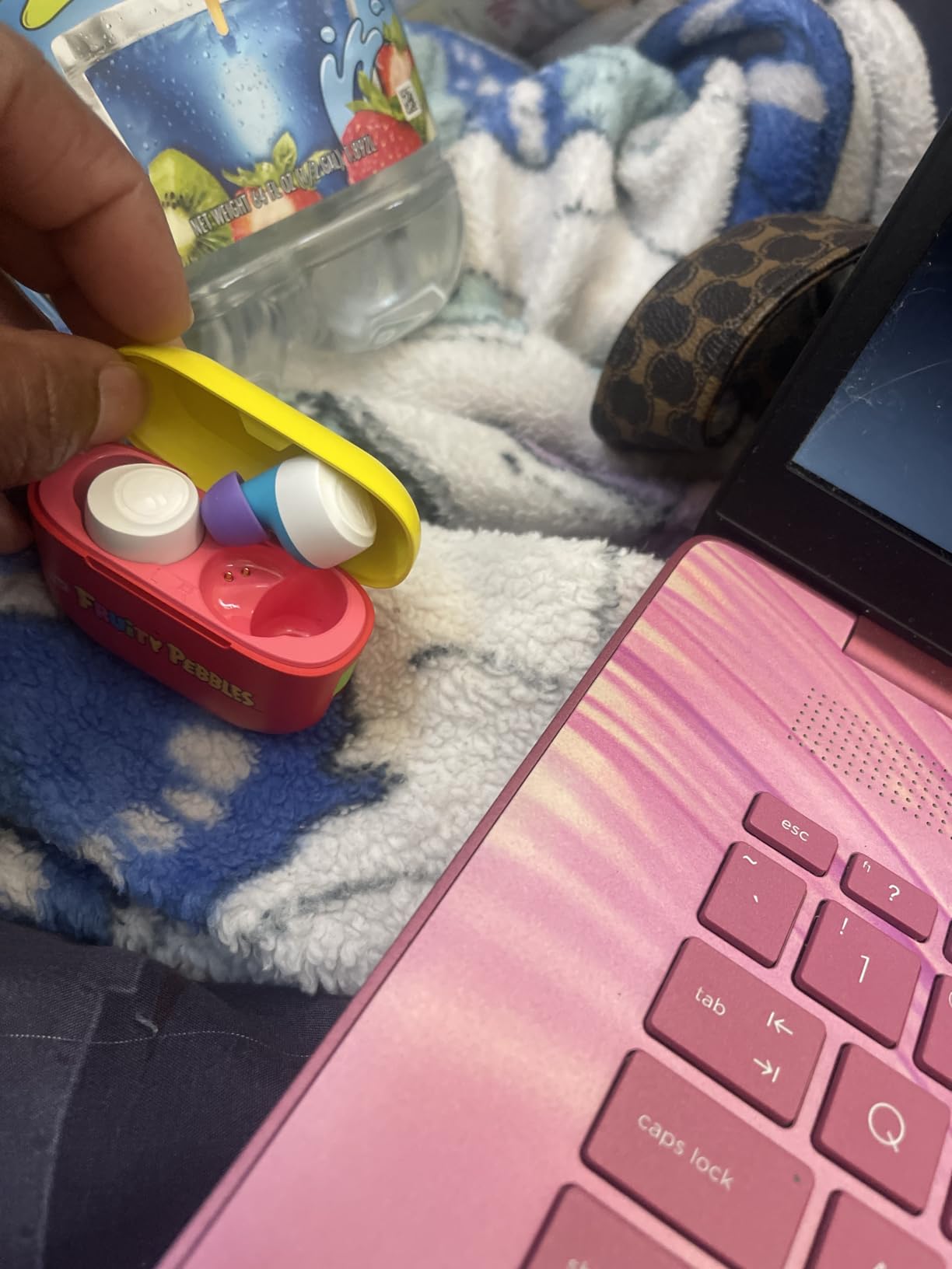 JLab Go Air Pop+ True Wireless Earbuds, in Ear Headphones, Bluetooth Earphones, 35H Playtime Ear Buds, Bluetooth Earbuds with Microphone, USB-C Charging Case, Dual Connect, EQ3 Sound, Mauve - Customer Photo 3