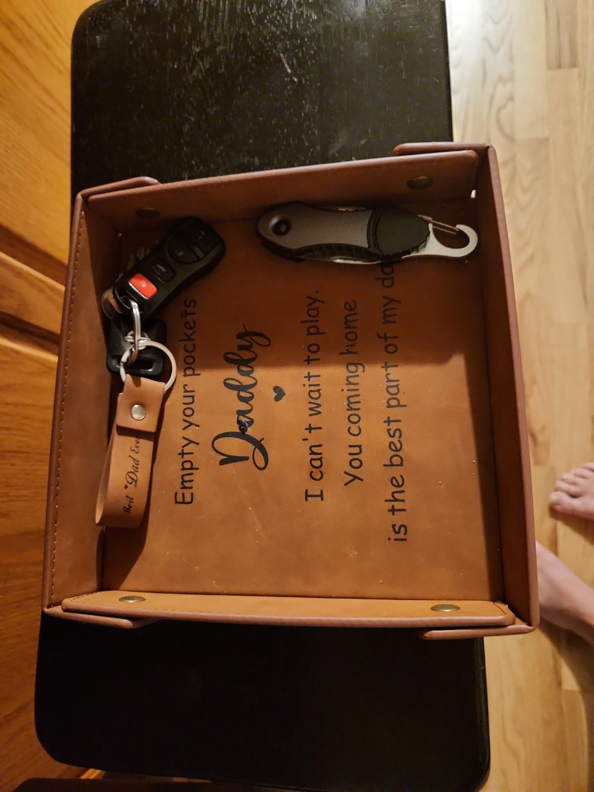 Gifts for Boyfriend, Husband, Romantic Gifts for Him, Mens Birthday Gifts Idea - Premium PU Leather Valet Tray - Best Mens Gifts for Birthday Anniversary - Customer Photo 1