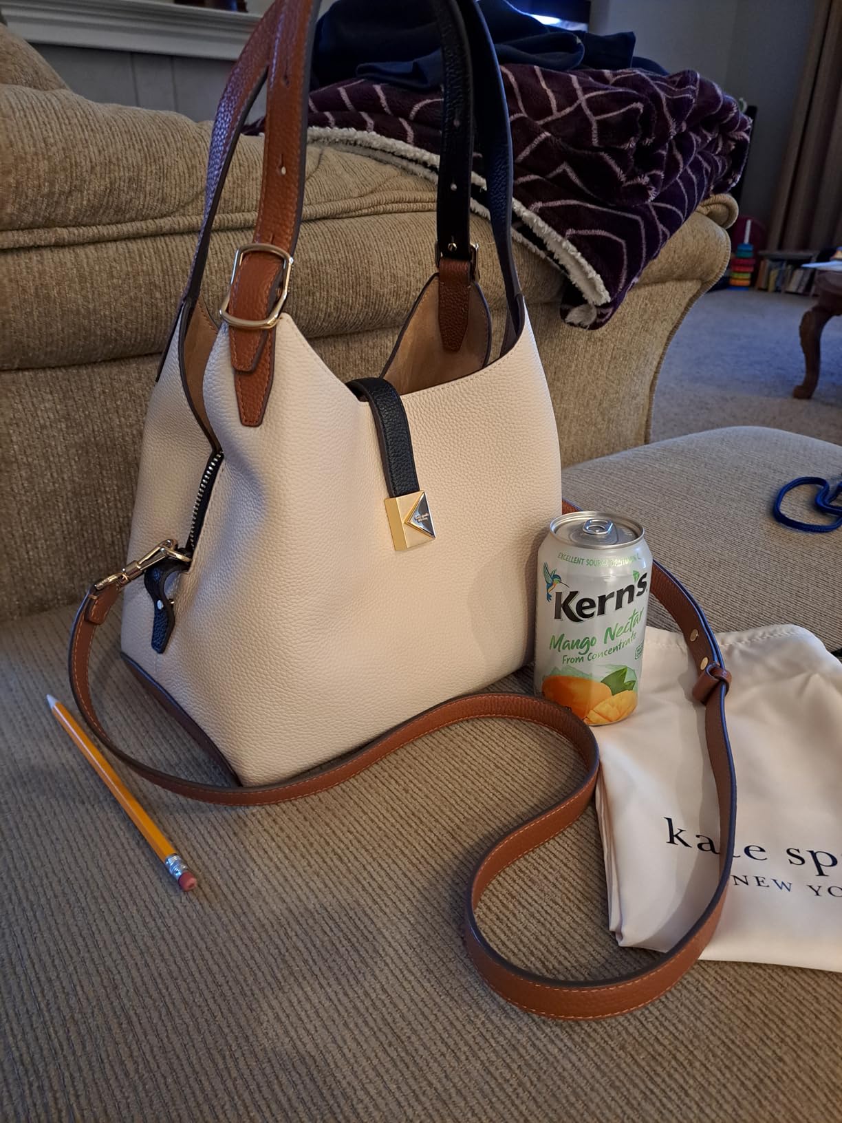 Deco Pebbled Leather Crossbody Tote - Customer Photo 1