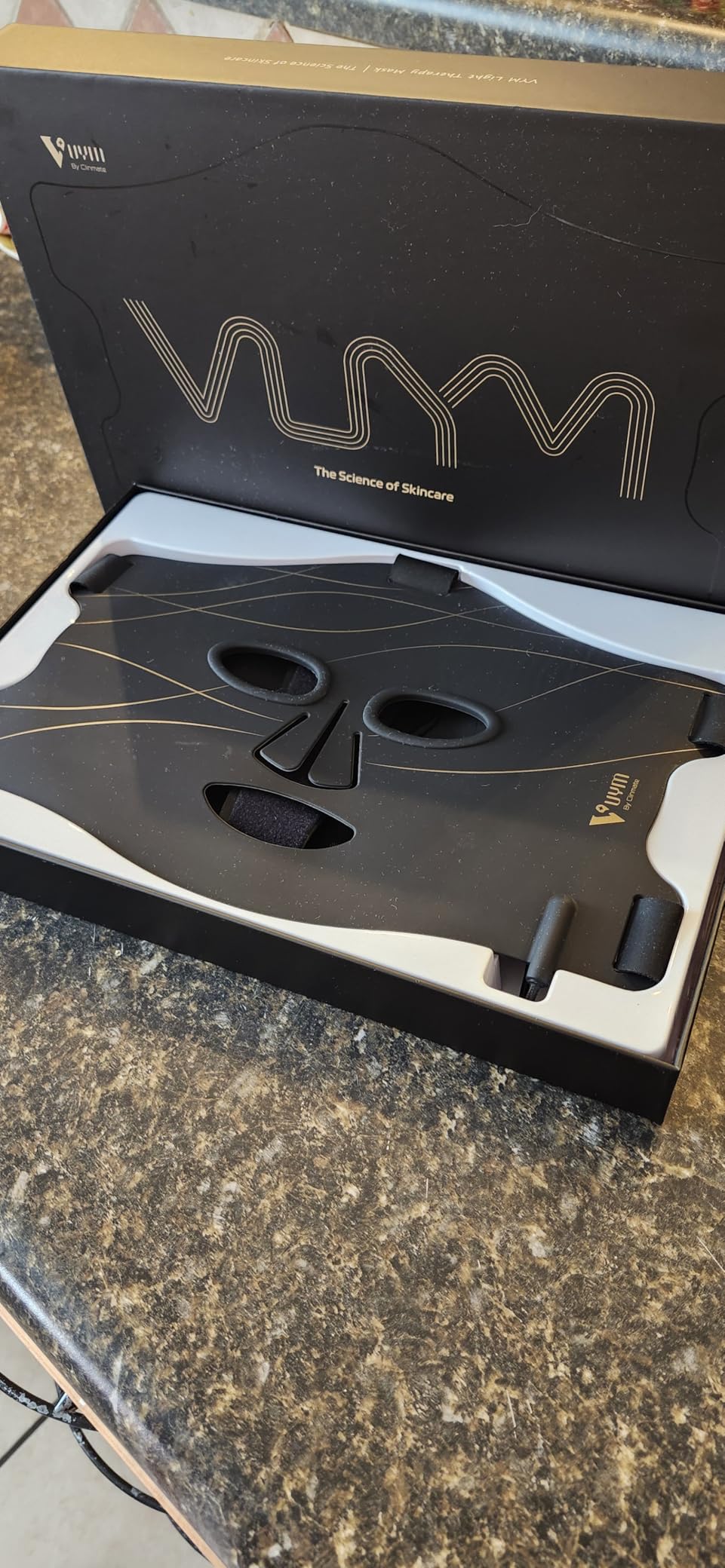 Red Light Therapy Mask: 292 LEDs High Energy Professional Infrared Red Light Therapy Device for Face Led Lighting Facial Mask Replace Photon Rejuvenation - Black - Customer Photo 2