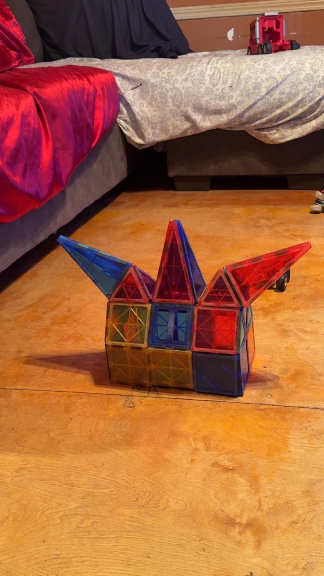 102PCS Dinosaur Toys Magnetic Tiles with 8 Dinosaurs - Jurassic Scenes Dinosaur World Adventure Set, Magnetic Blocks Kids Toys for Boys & Girls Ages 3+, Sensory Toddler Creative Kids Games Gifts - Customer Photo 1