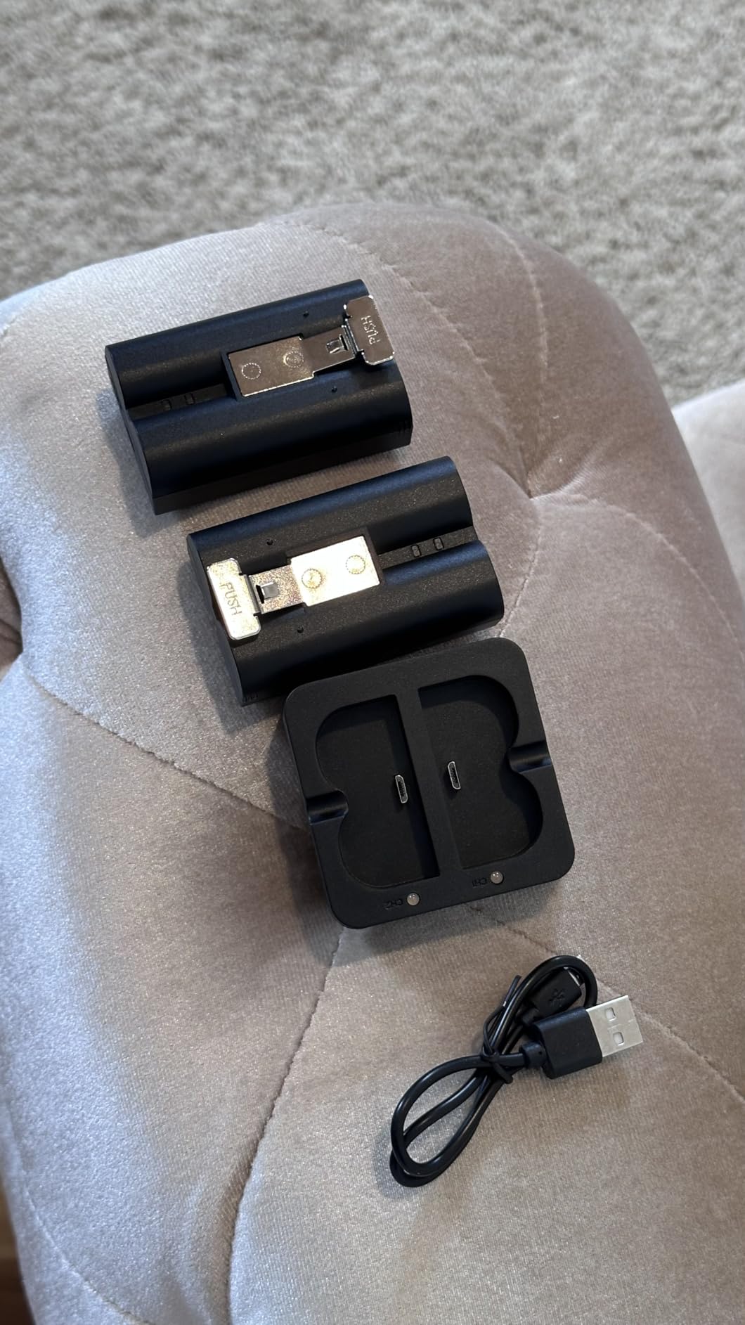 2-Pack Replacement Battery for Ring Doorbell - 7200mAh Rechargeable Camera Batteries with Charger Station for Ring Video Doorbell 2/3/3 Plus/4, Spotlight Cam, Stick Up Cam - Customer Photo 2