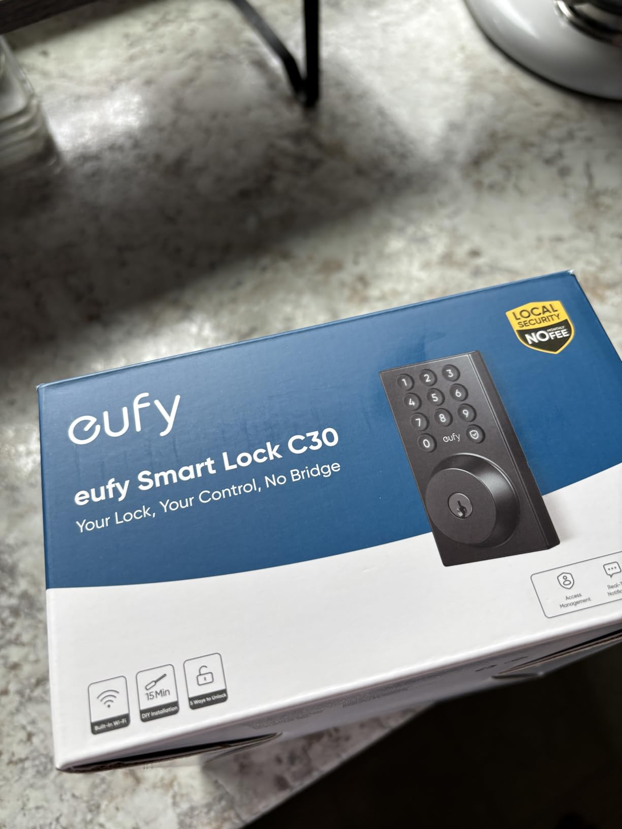 eufy Security Smart Lock C30, Keyless Entry Door Lock, Built-in WiFi Keypad Deadbolt for Front Door, No Bridge Required, Easy Installation, App Remote Control, Reliable Power, BHMA Grade 3 - Customer Photo 1